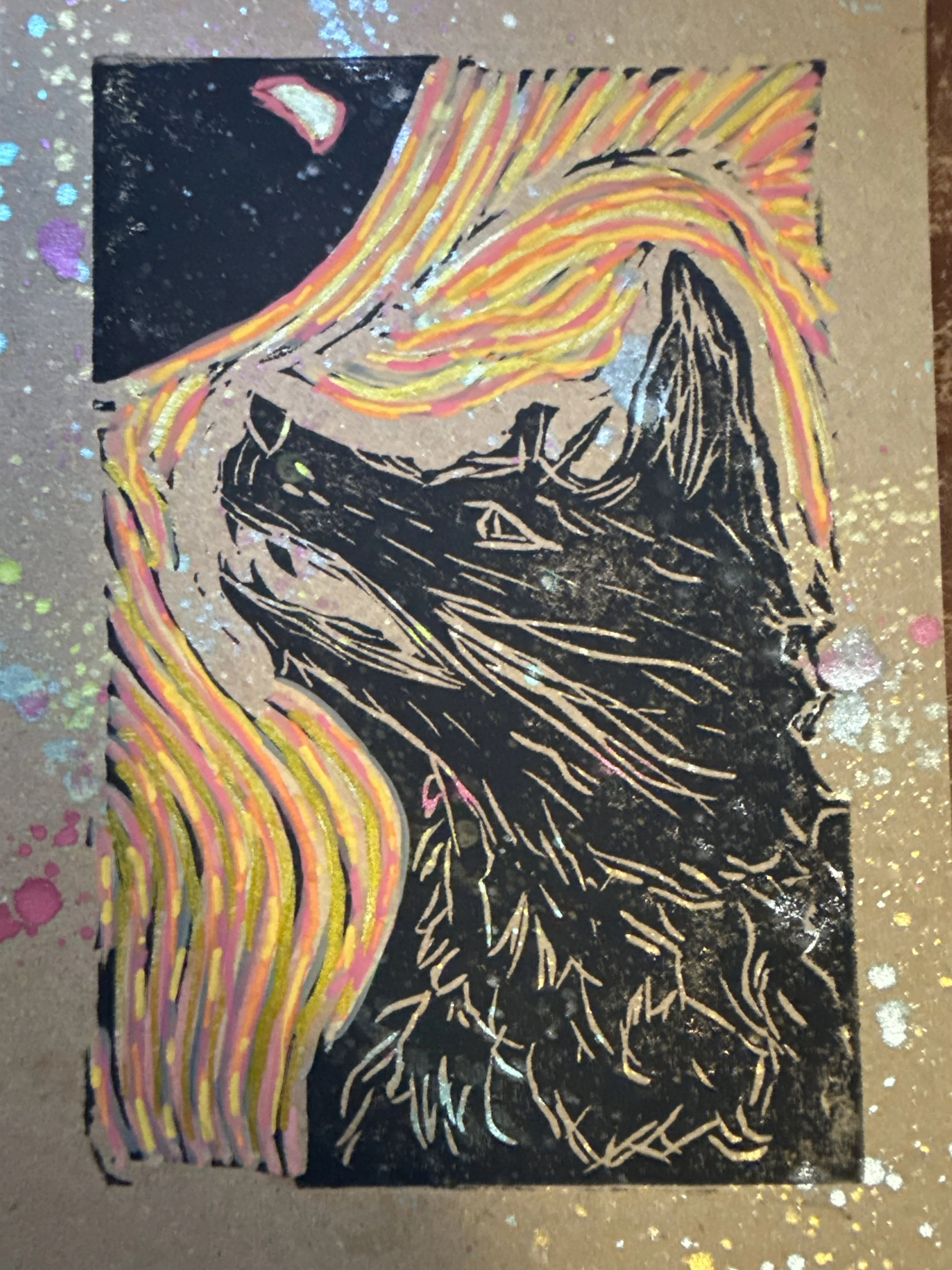 Howling at the Moon Card