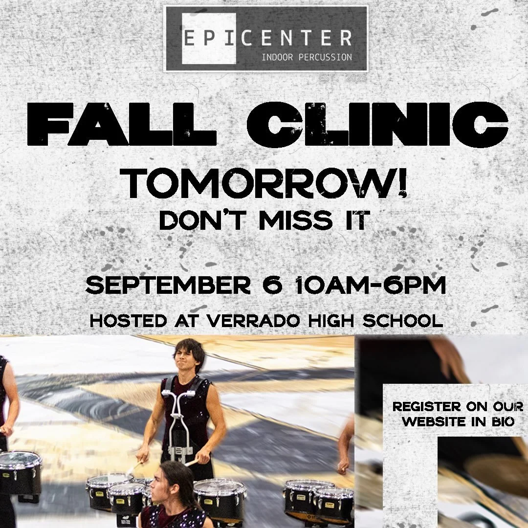 Don&rsquo;t forget to register today for our fall clinic! See the second slide for information and reminders tomorrow. See you there!

#wgaz #wgi #wgipercussion #indoorpercussion #gswy