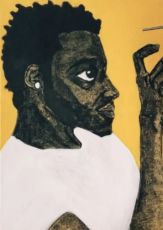 Ahora
Charcoal and acrylic on canvas
78.74 × 63.5 cm
EnSeña series 
2021
