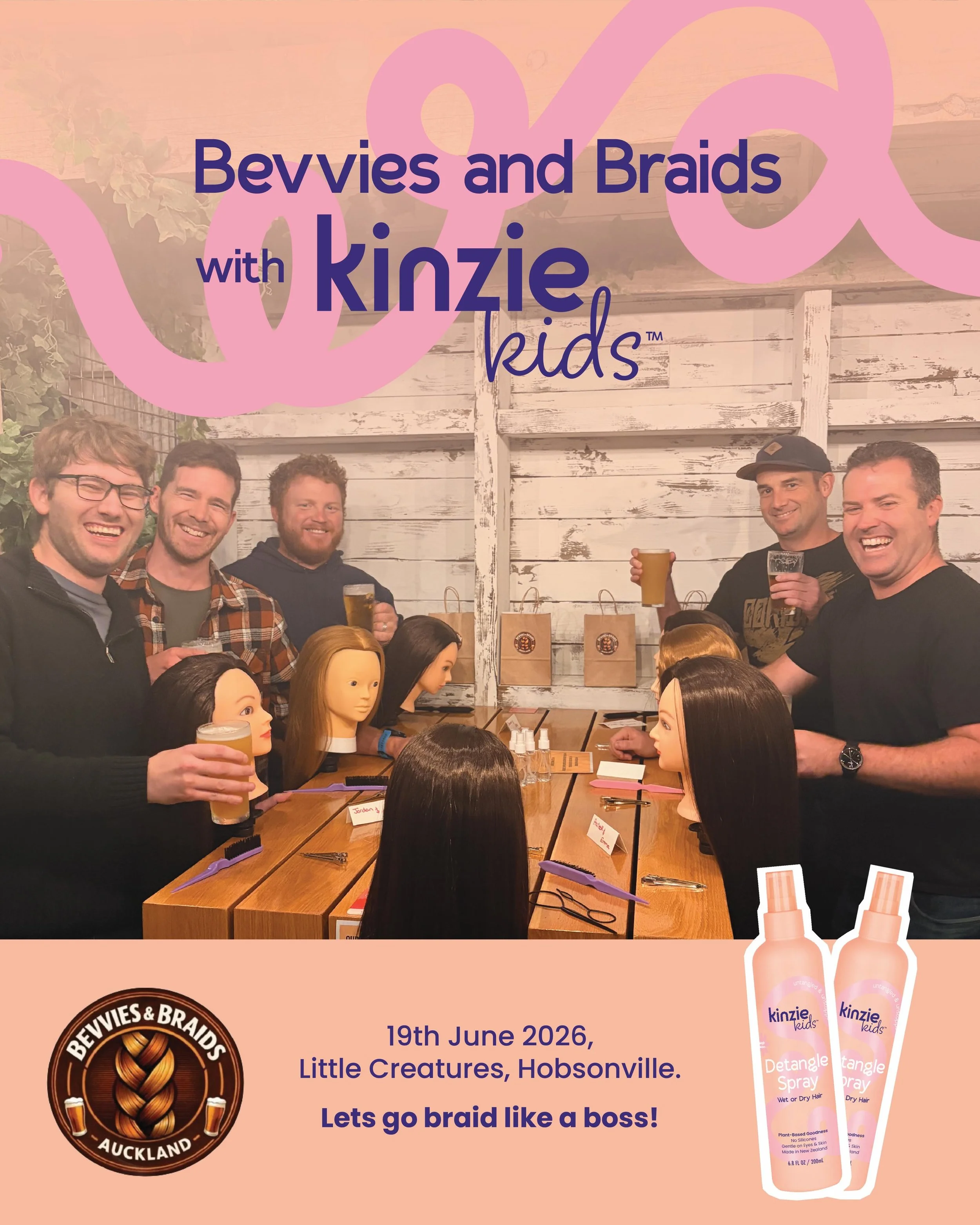 We&rsquo;ve teamed up with the legends at @bevviesandbraids because we are obsessed with this concept. A community of Dads learning to braid their kids&rsquo; hair at the pub? Say less 🥹❤️ We&rsquo;re bringing the Kinzie Kids haircare backup to make