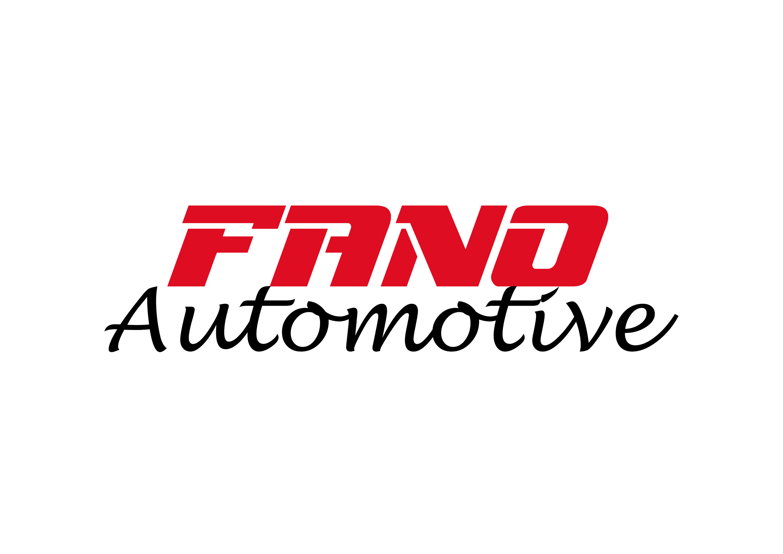 Logo for Tendo Automotive, featuring the company name in bold red and black text with a stylized racing stripe design.