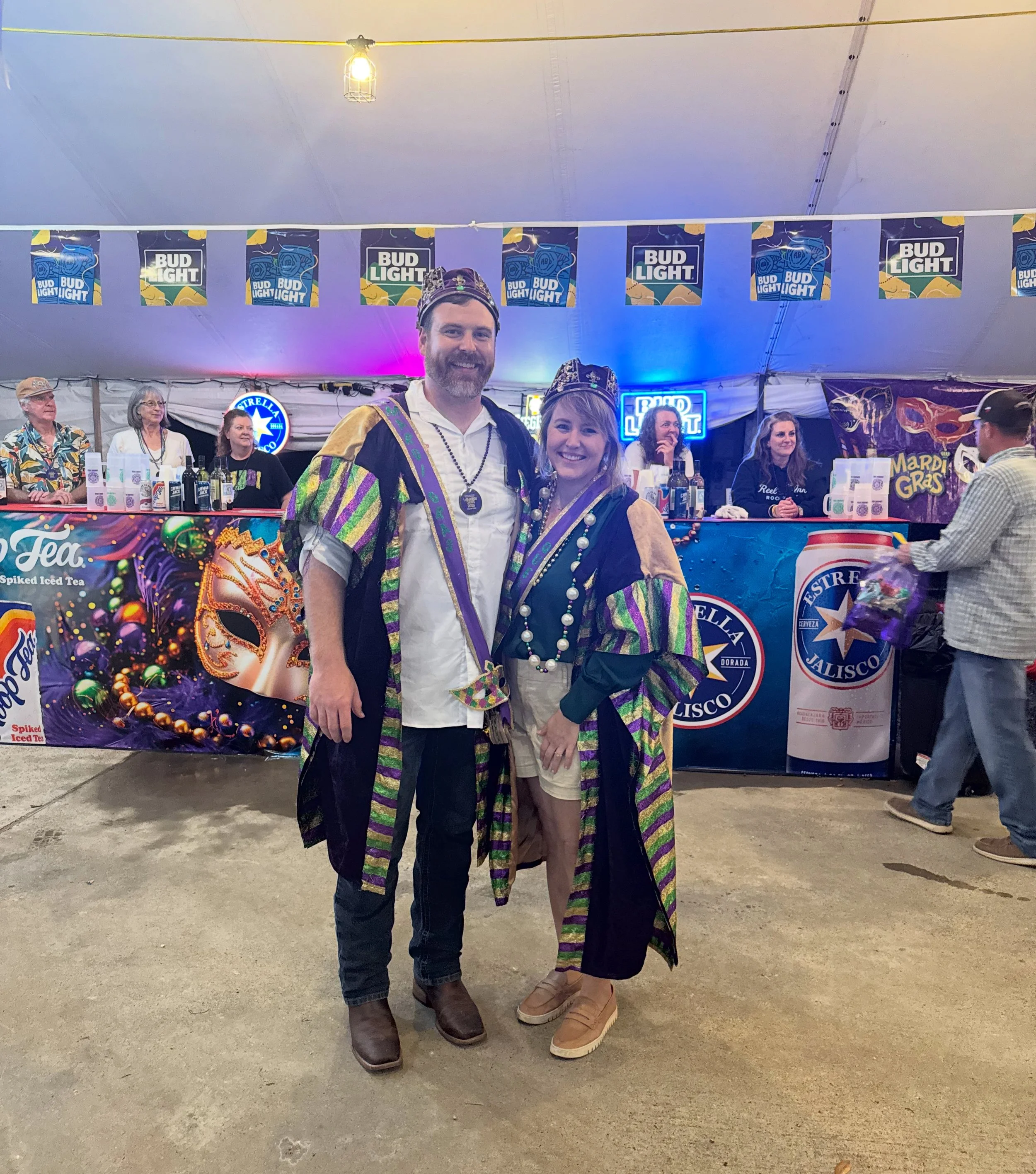 Kevin and his wife were honored to be crowned King and Queen of Lamardi Gras and represent the Lamar Volunteer Fire Department this year.