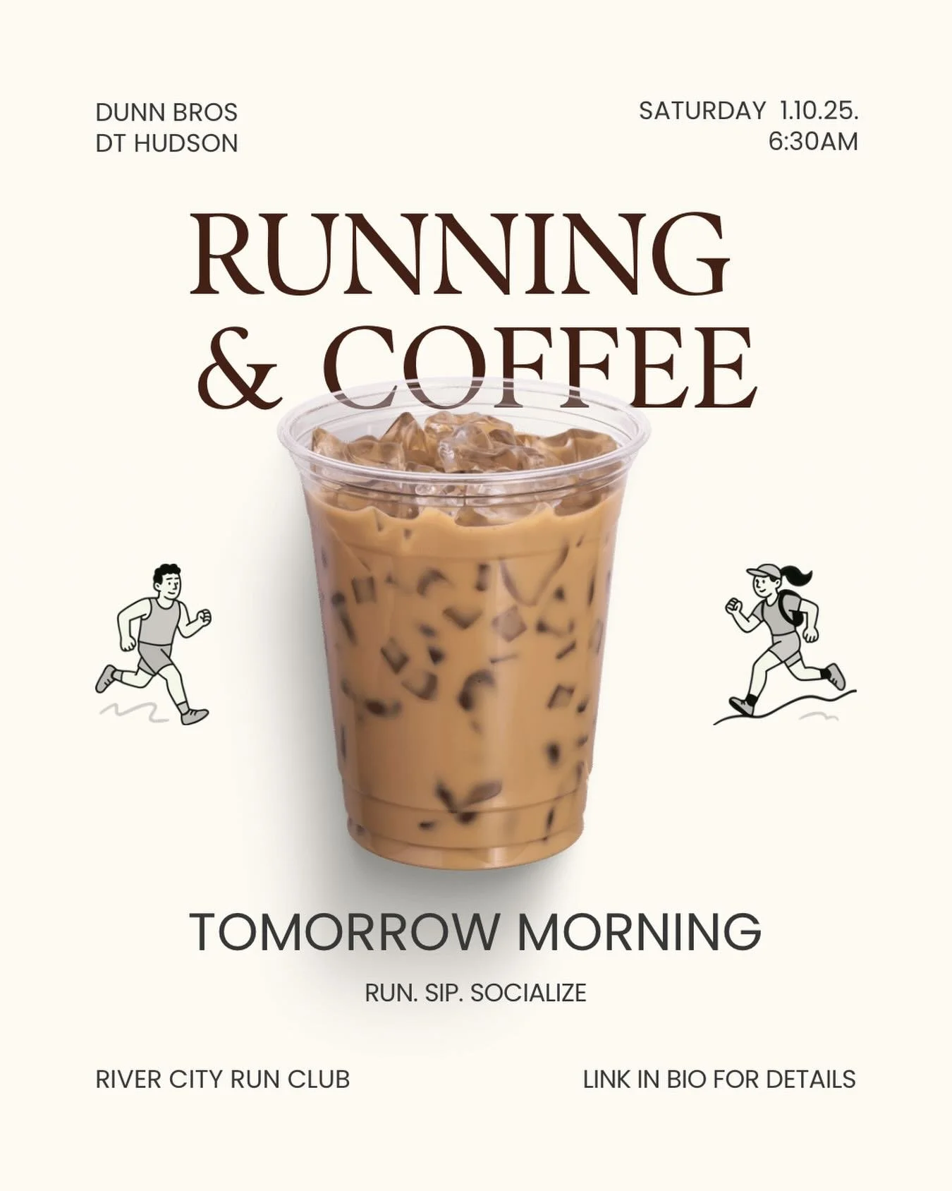 in our Saturday morning run era ☕️

#morningrun #hudsonwi #runclub