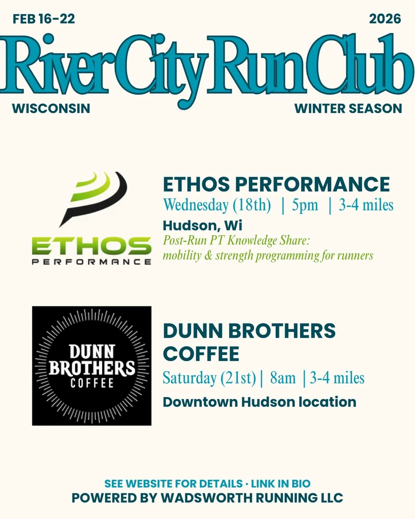 This week&rsquo;s edition🏃&zwj;♀️🏃&zwj;♂️

#runclub #hudsonwi #community #runwisconsin