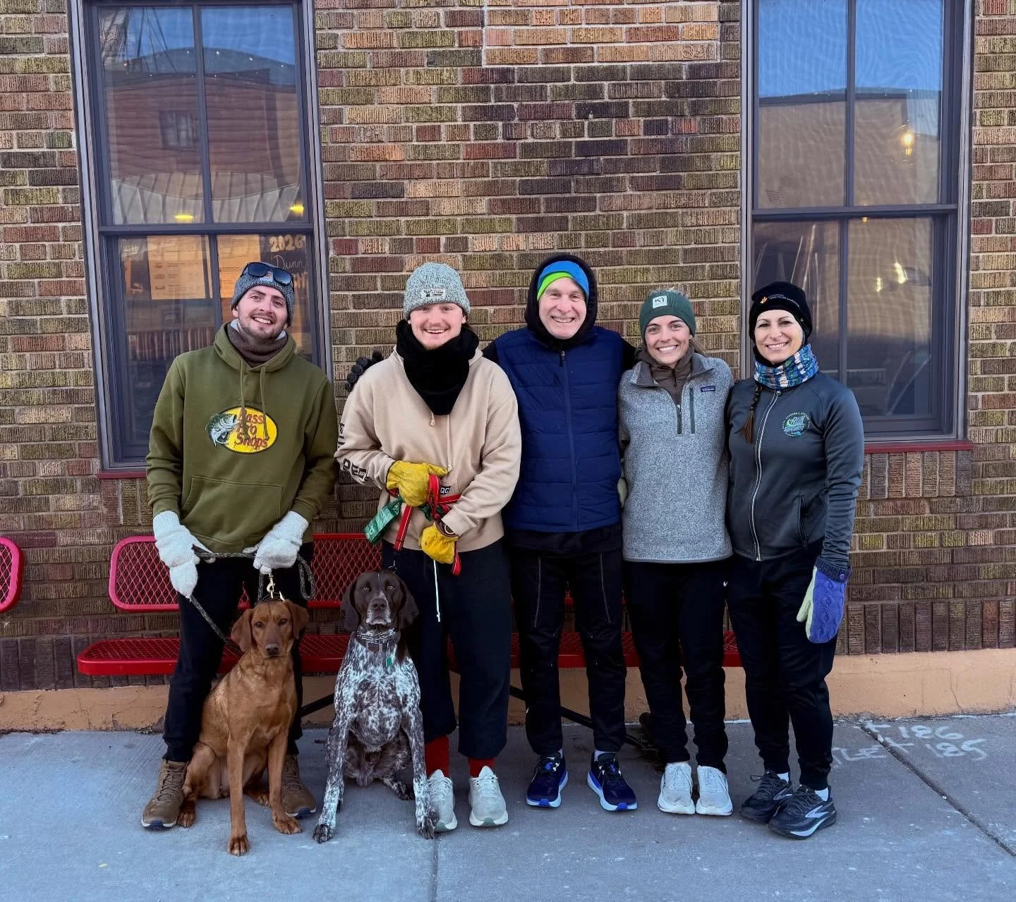 Great run this morning! Working on our dog to human ratio😉