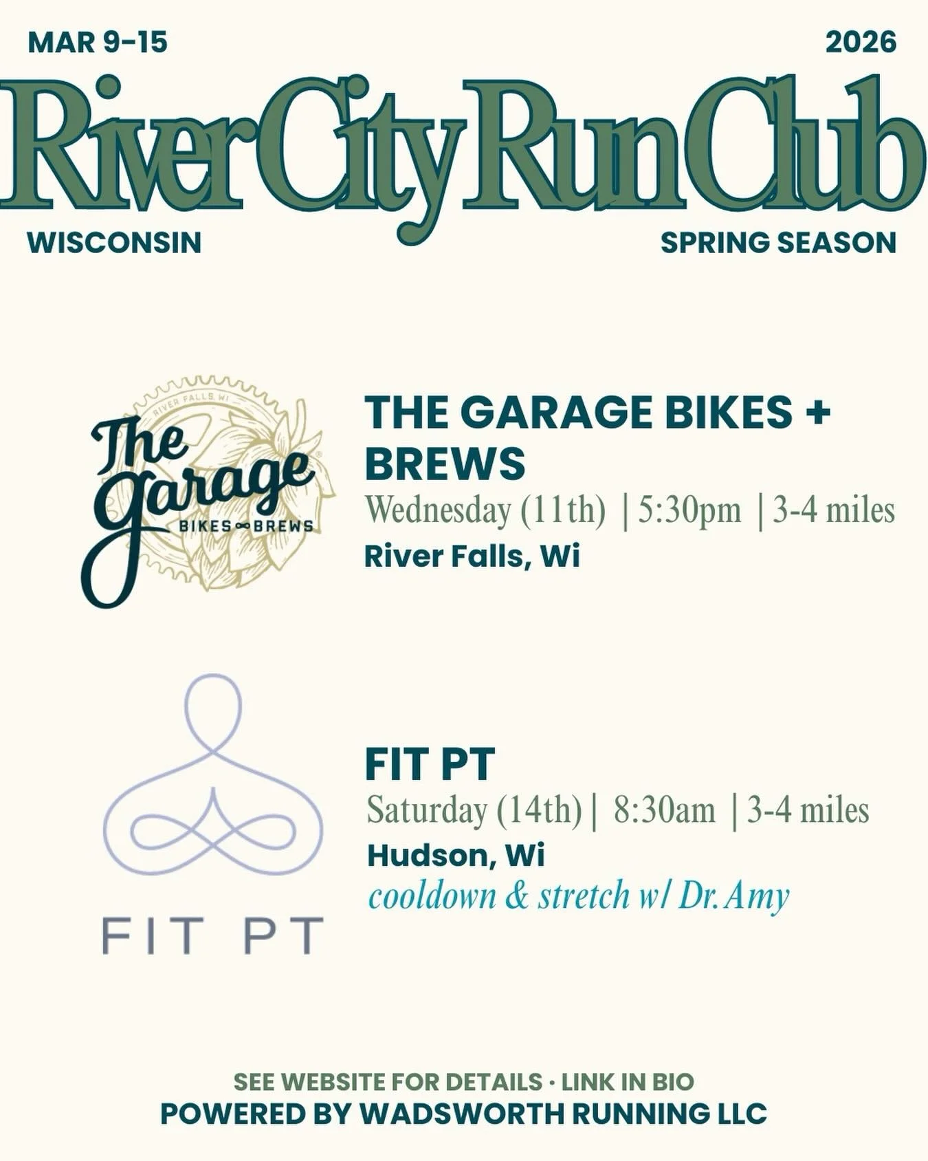 This week&rsquo;s edition🏃&zwj;♀️🏃

#runclub #hudsonwi #riverfallswi