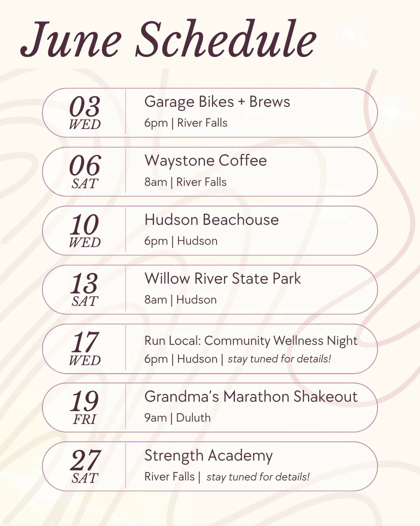 These miles won&rsquo;t run themselves! Let&rsquo;s get after it in June🔥

#runclub #hudsonwi #riverfallswi #running