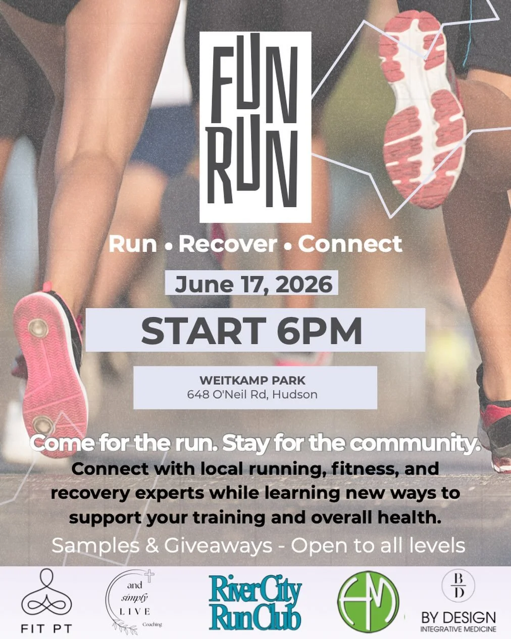 Run Local: Community Wellness Night🏃&zwj;♀️🏃

Join us for an evening that brings together the local running and wellness community. Come for the run and stay to connect with local healthcare providers, fitness and recovery professionals, and commun