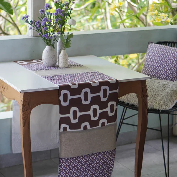 Sojourns Fair Trade, Table Runner Mocha Linen, $38 