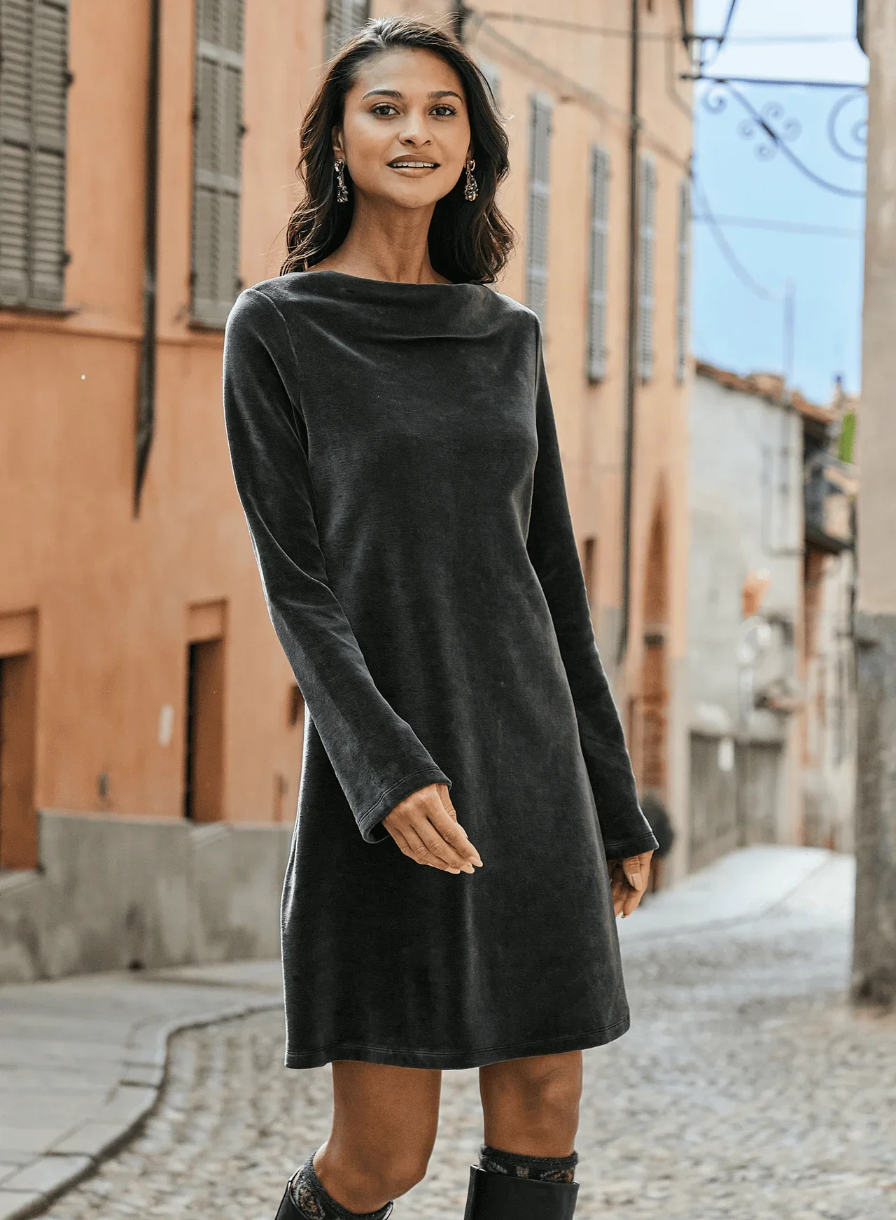 Peruvian Connections, Velour Victoria Dress, $149