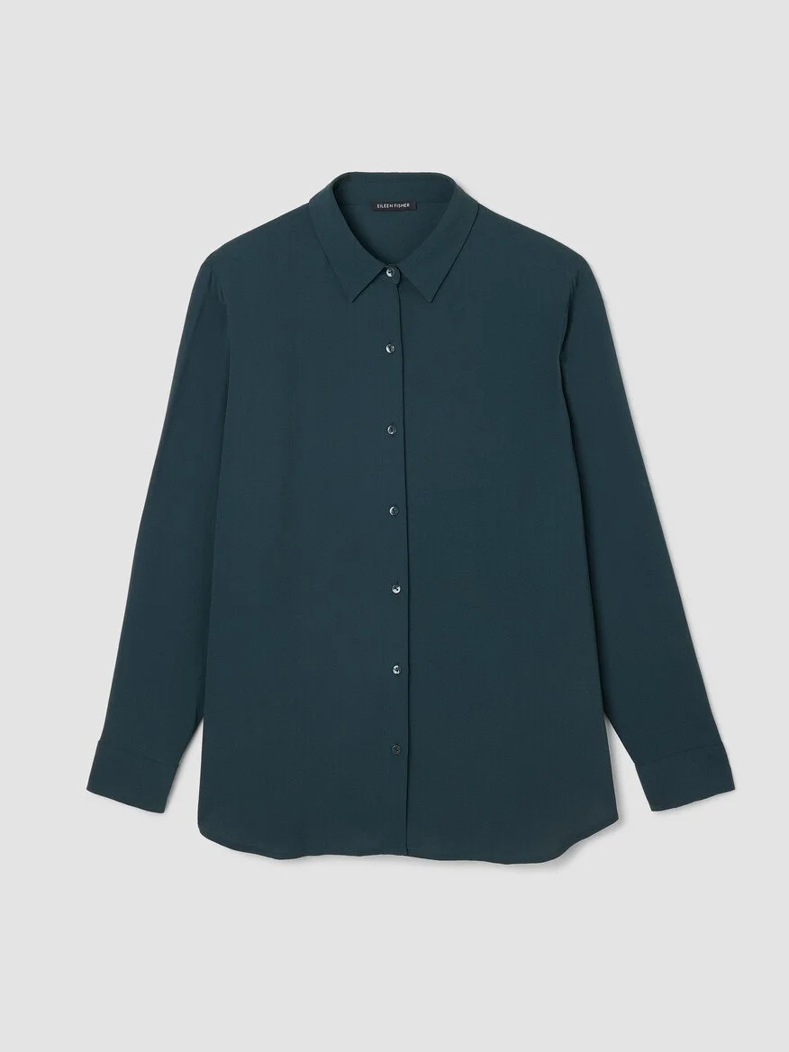 Eileen Fisher – Silk Georgette Crepe Shirt ($201)