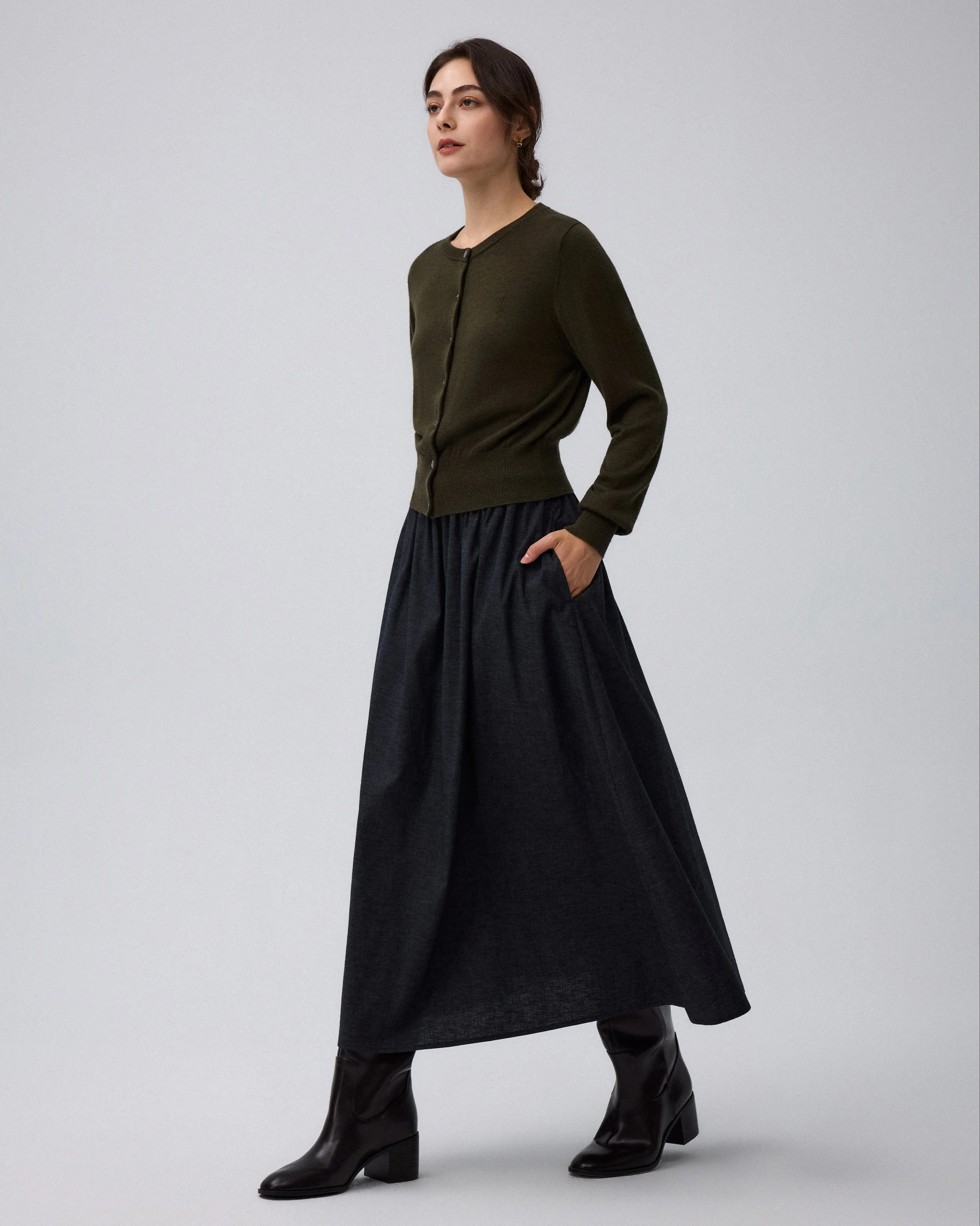 Juana, Hemp Blend Maxi Skirt