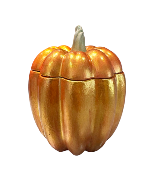 10pc Lot Tall Pumpkin Candle Vessel (lid included) -10oz