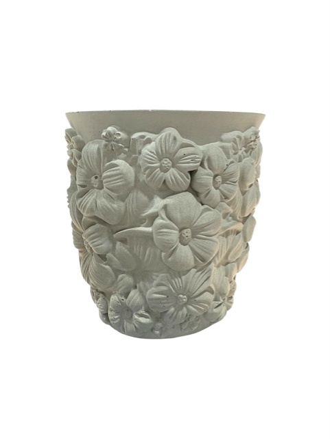 10pc Lot Floral Design Candle Vessel - 7oz