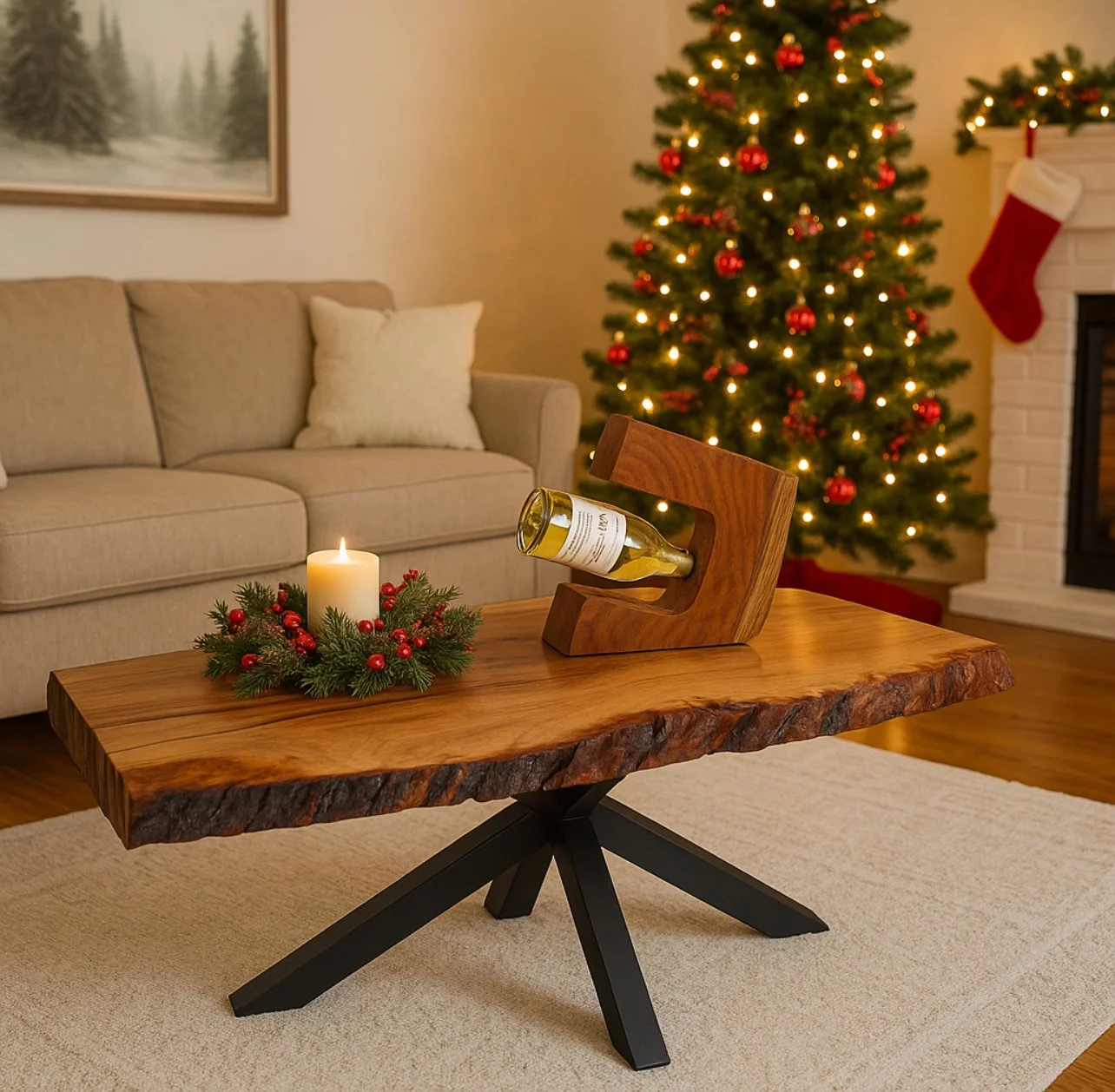 Live Edge Pecan Coffee Table
