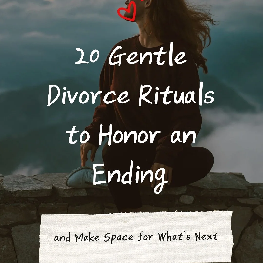 Some endings don&rsquo;t need explanations.
They need space.

I shared 9 gentle divorce rituals here&mdash;small, grounding ways to honor a chapter closing without rushing into the next one.

They aren&rsquo;t rules.
They&rsquo;re reminders that you&