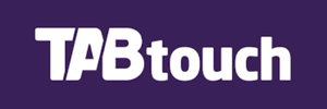 TABtouch logo in white on purple background