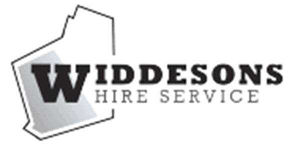 Widdesons Hire Service logo with a map outline of Oregon in the background.