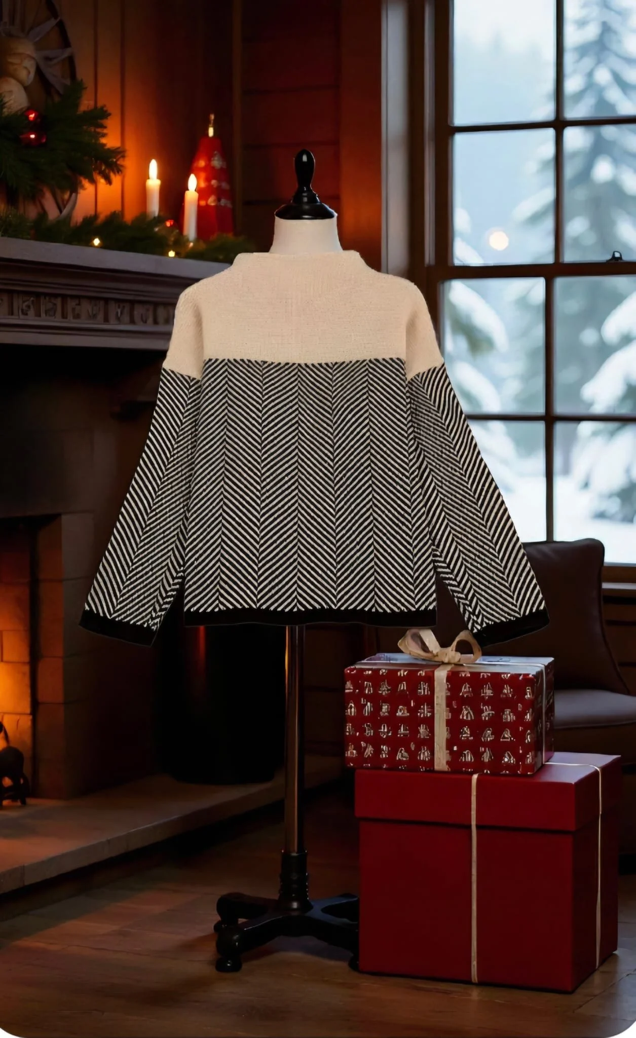 French Highneck Herringbone Jumper 2.jpg