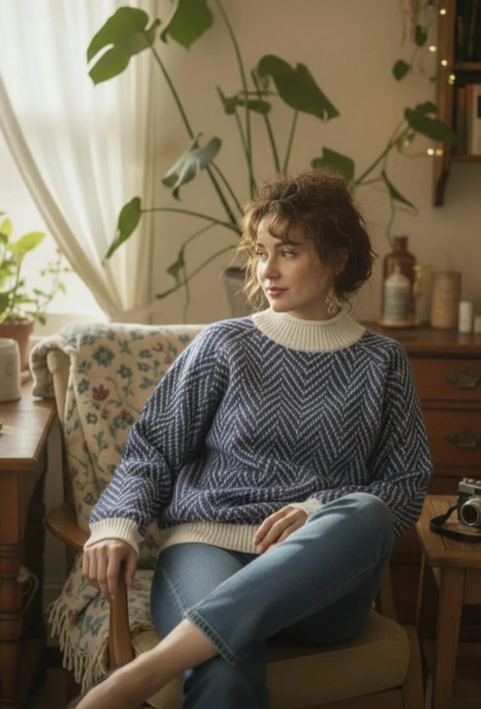 Cosy High Neck Thick Knit Jumper