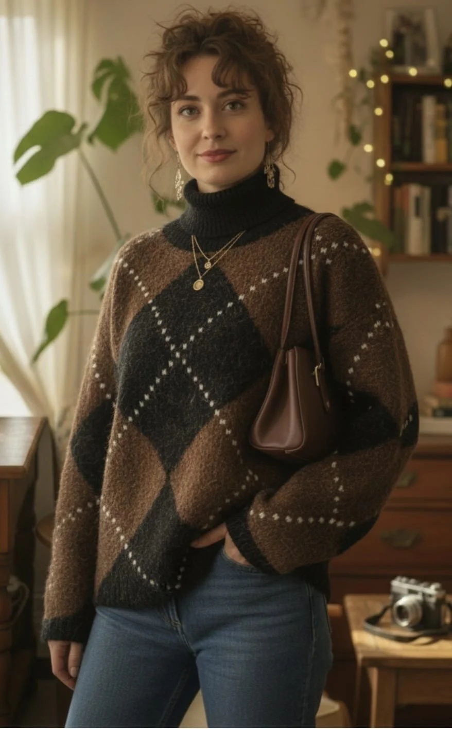 Woollen Argyle Knit Winter Jumper