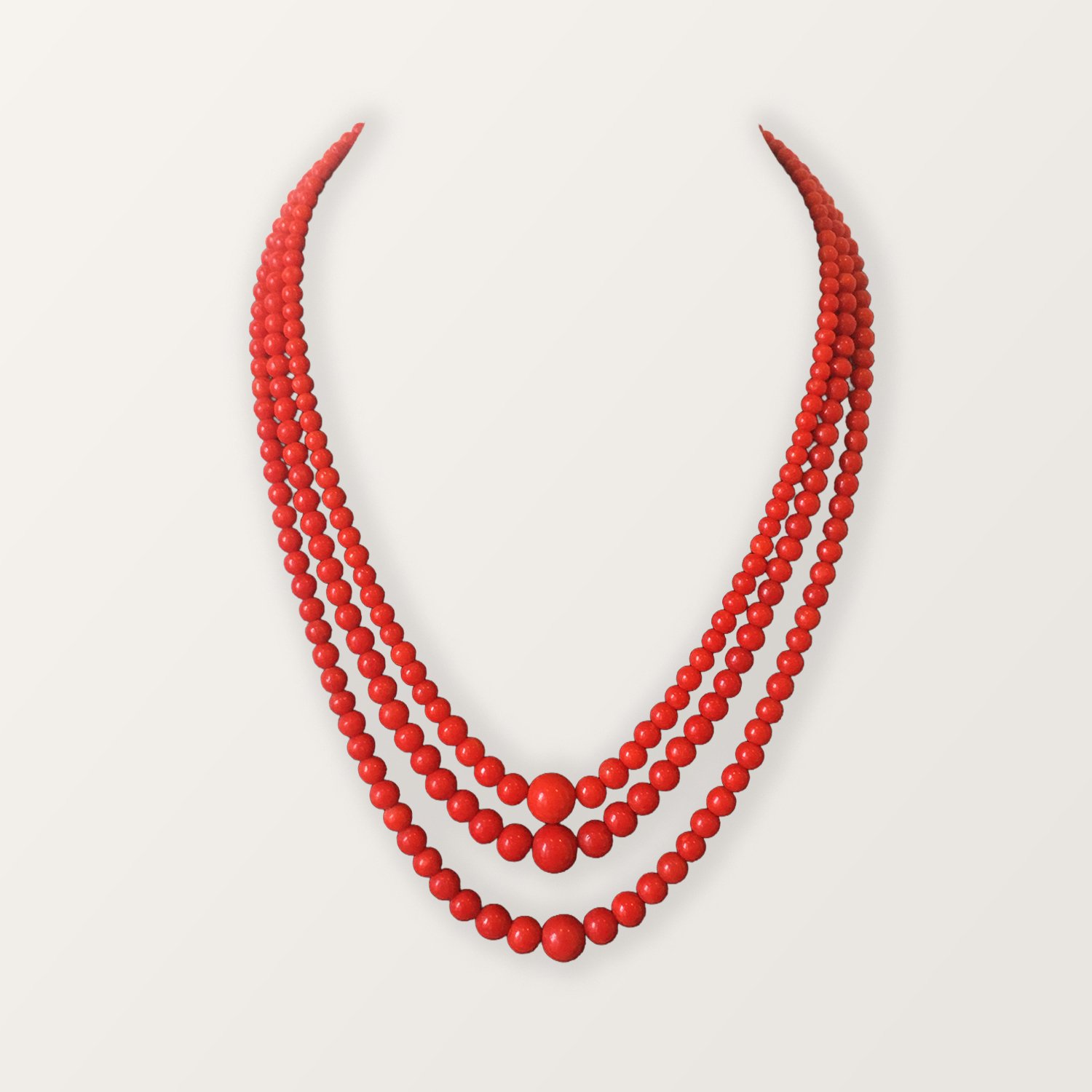 ANTIQUE ITALIAN CORAL NECKLACE FOR SALE