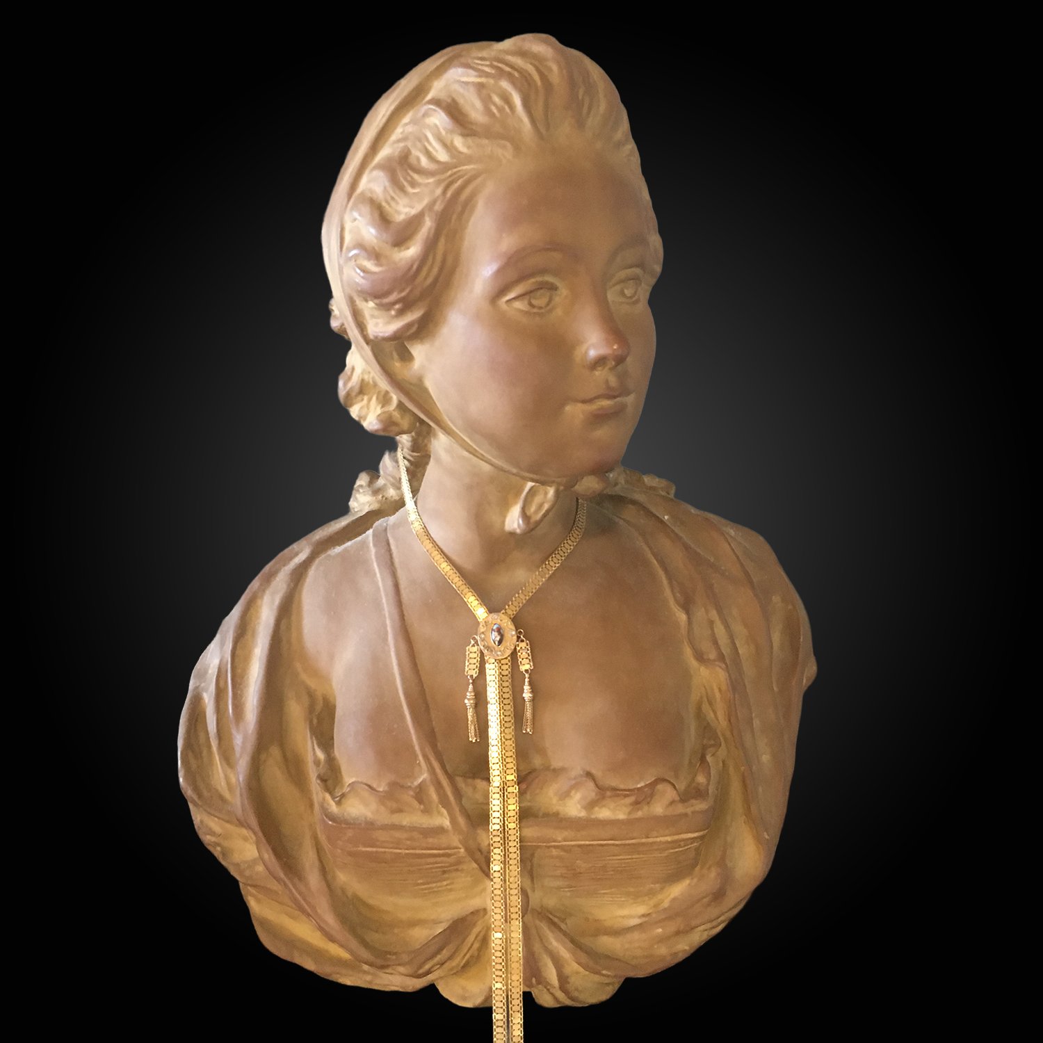 VICTORIAN SOLID GOLD LARIAT NECKLACE FOR SALE