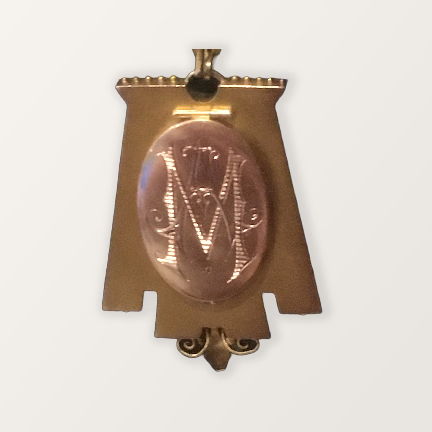 FLEUR DE LYS SOLID GOLD VICTORIAN NECKLACE FOR SALE