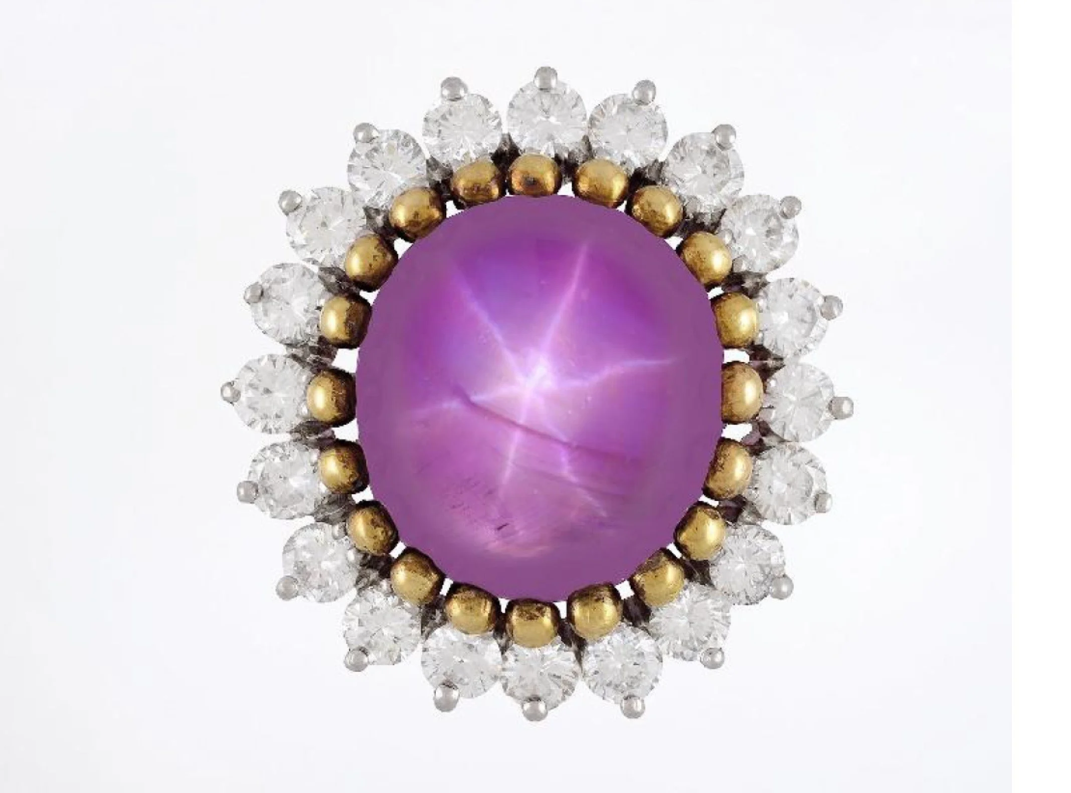 PURPLE PINK NATURAL STAR SAPPHIRE RING 17 CT! GIA CERTIFIED NO HEAT! SRI LANKA!