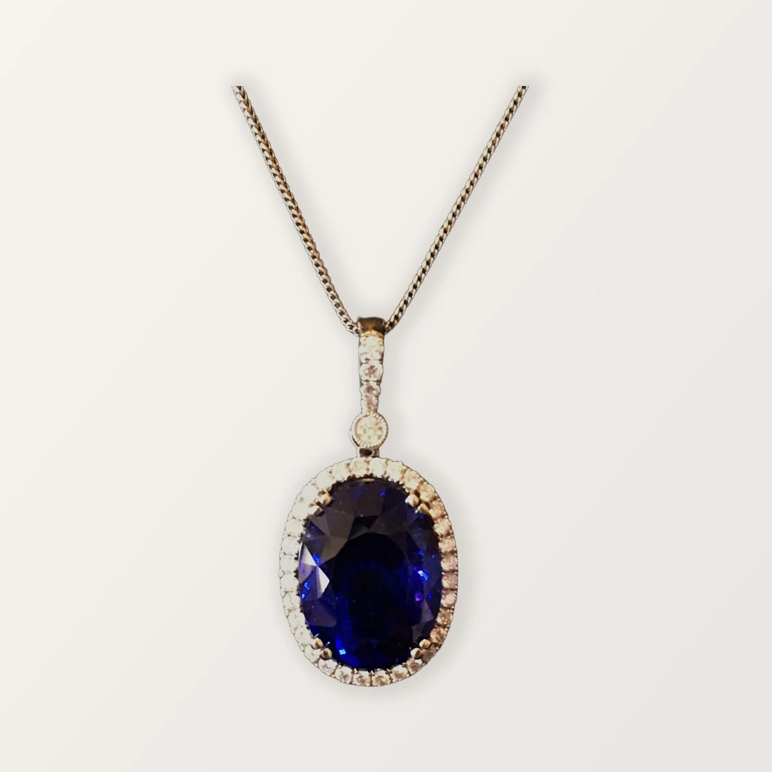 DEEP VIOLET BLUE TANZANITE PENDANT FOR SALE