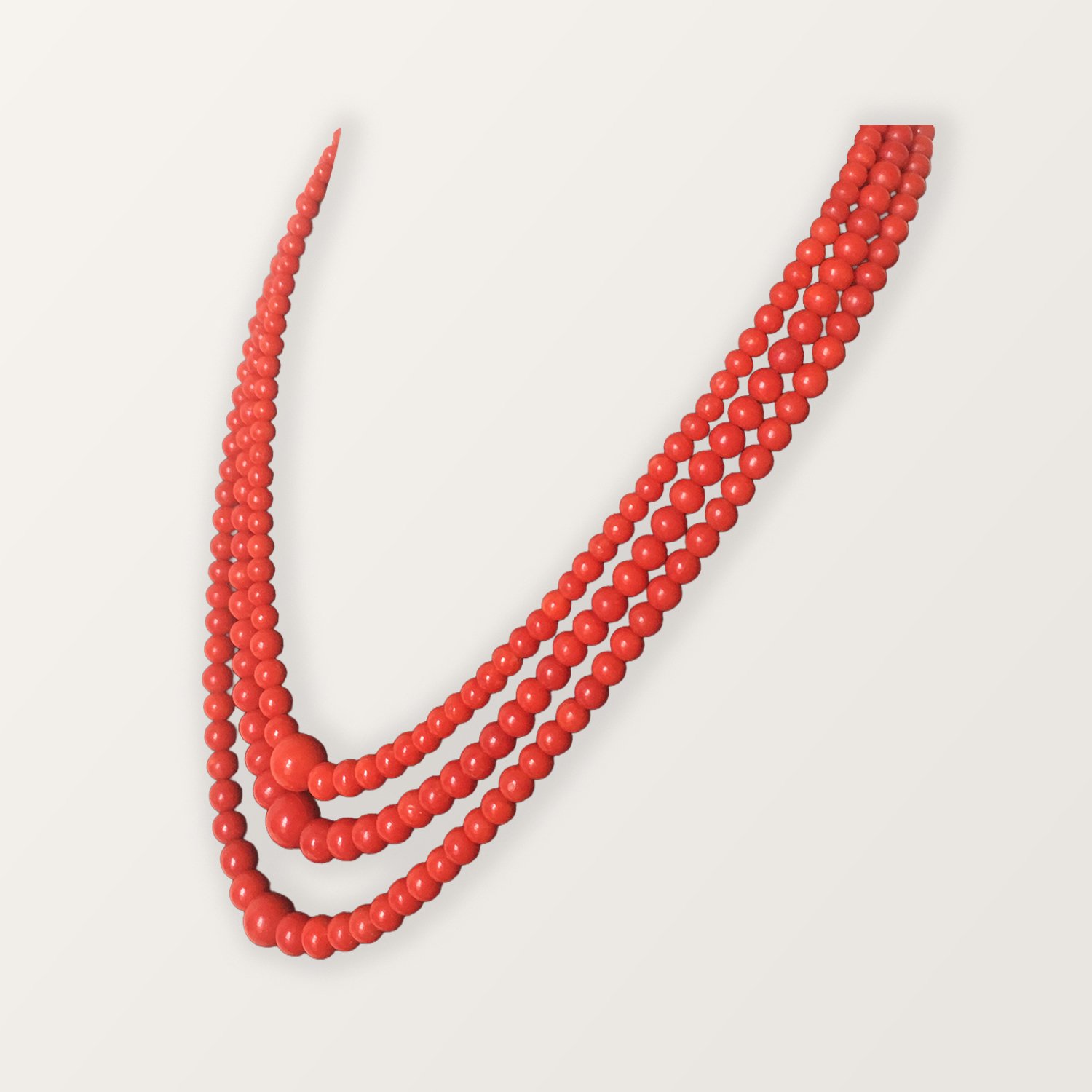 ANTIQUE ITALIAN CORAL NECKLACE FOR SALE