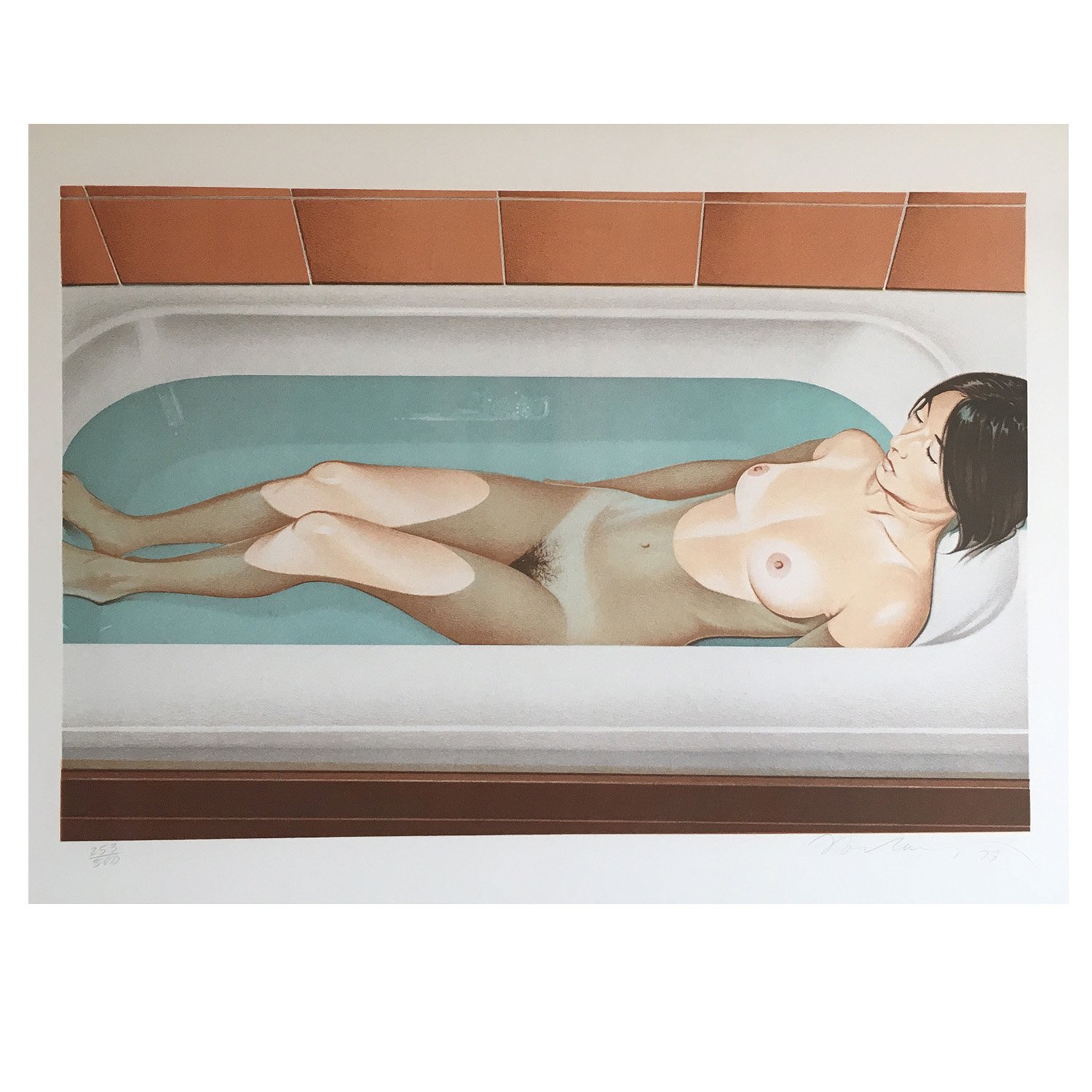MEL RAMOS (1935 - 2018), BONNARD'S BATH, 1979 - SIGNED ORIGINAL PRINT - FRAMED
