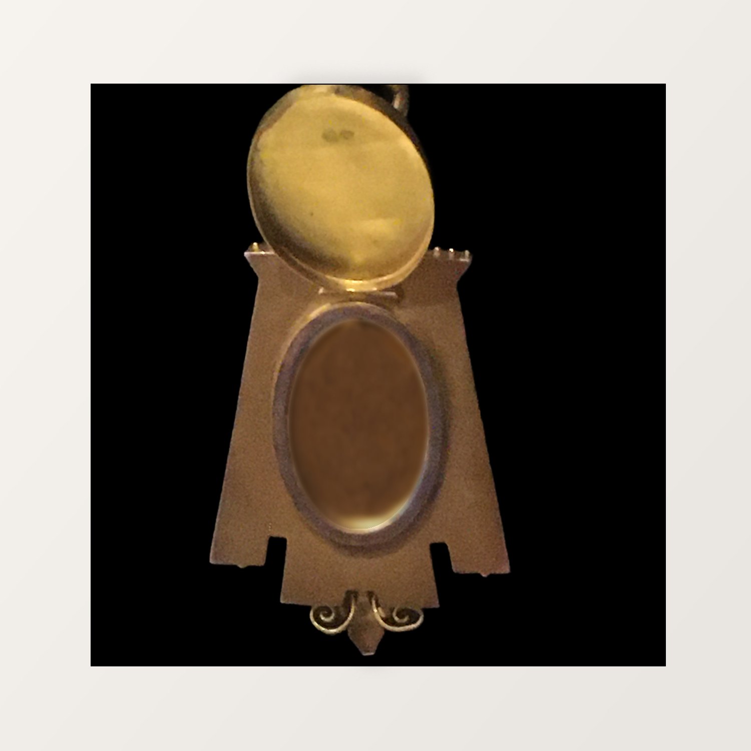 ROYAL FLEUR DE LYS SOLID GOLD NECKLACE WITH VICTORIAN MOURNING LOCKET