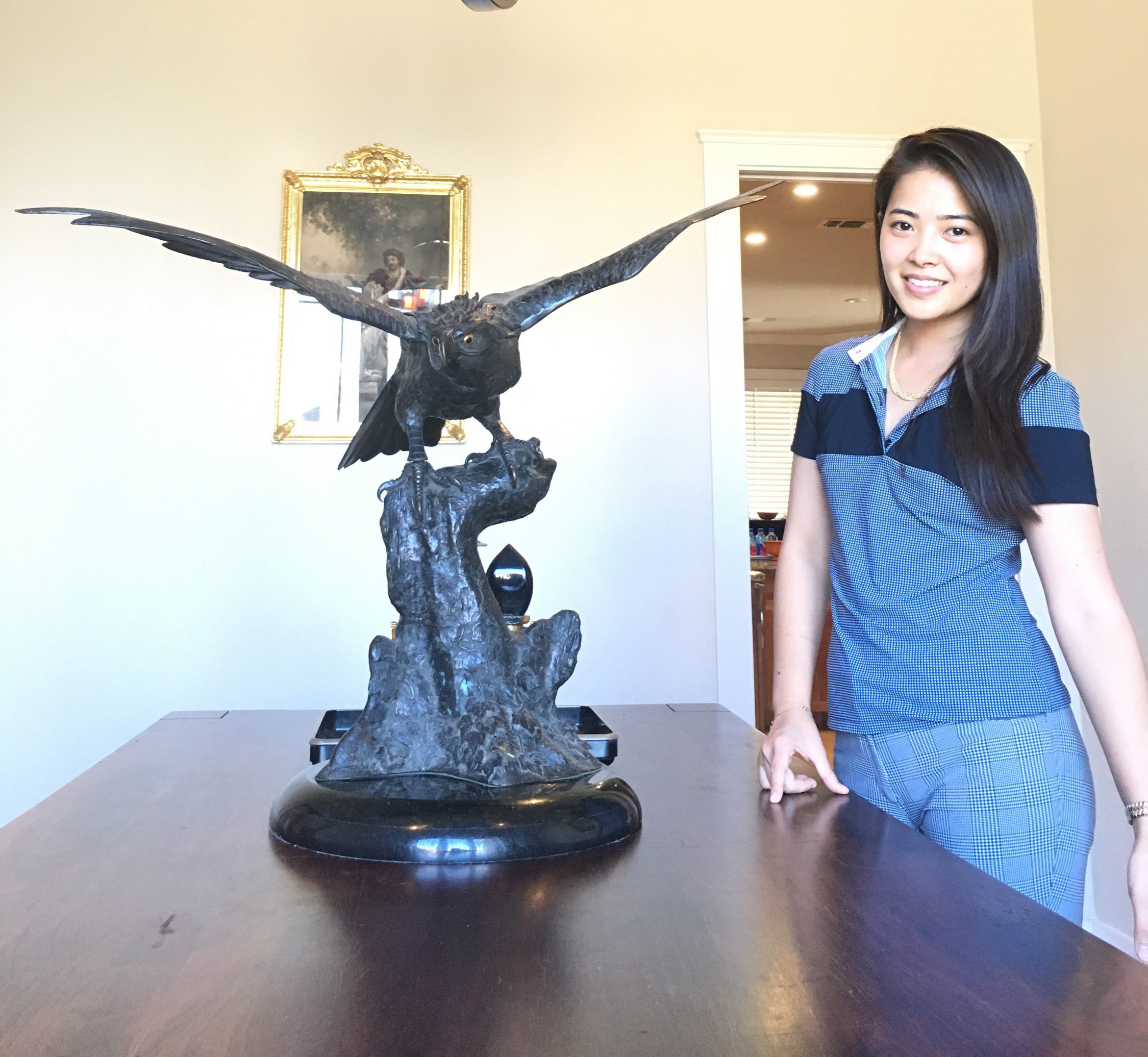 MEIJI JAPANESE BRONZE EAGLE FOR SALE JAPANESE GIRL