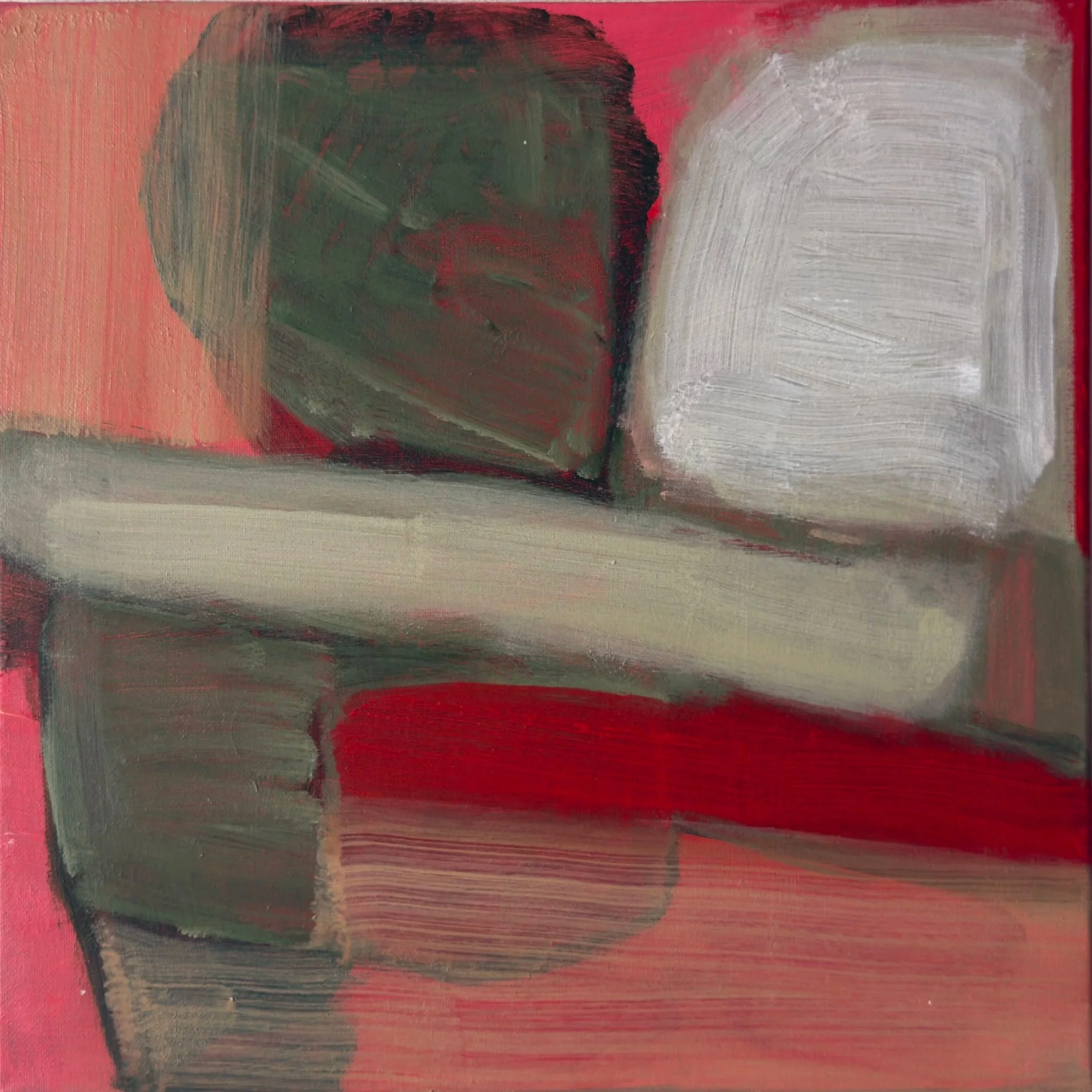 pinks paranoia , 2025
Original acrylic and charcoal on canvas
12 x 12 in