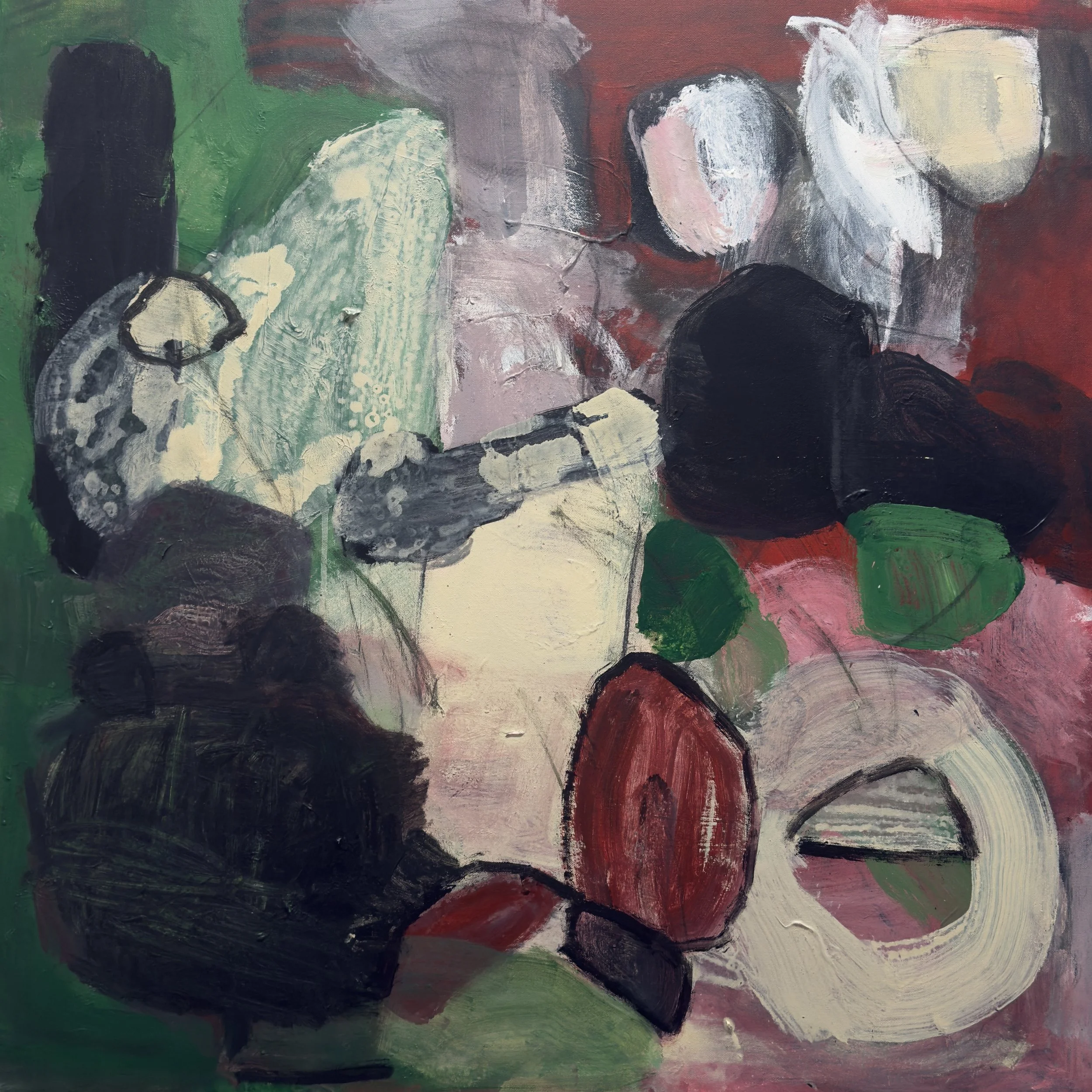 Reclamations Green , 2025
Original acrylic and charcoal on canvas
36 x 36 in