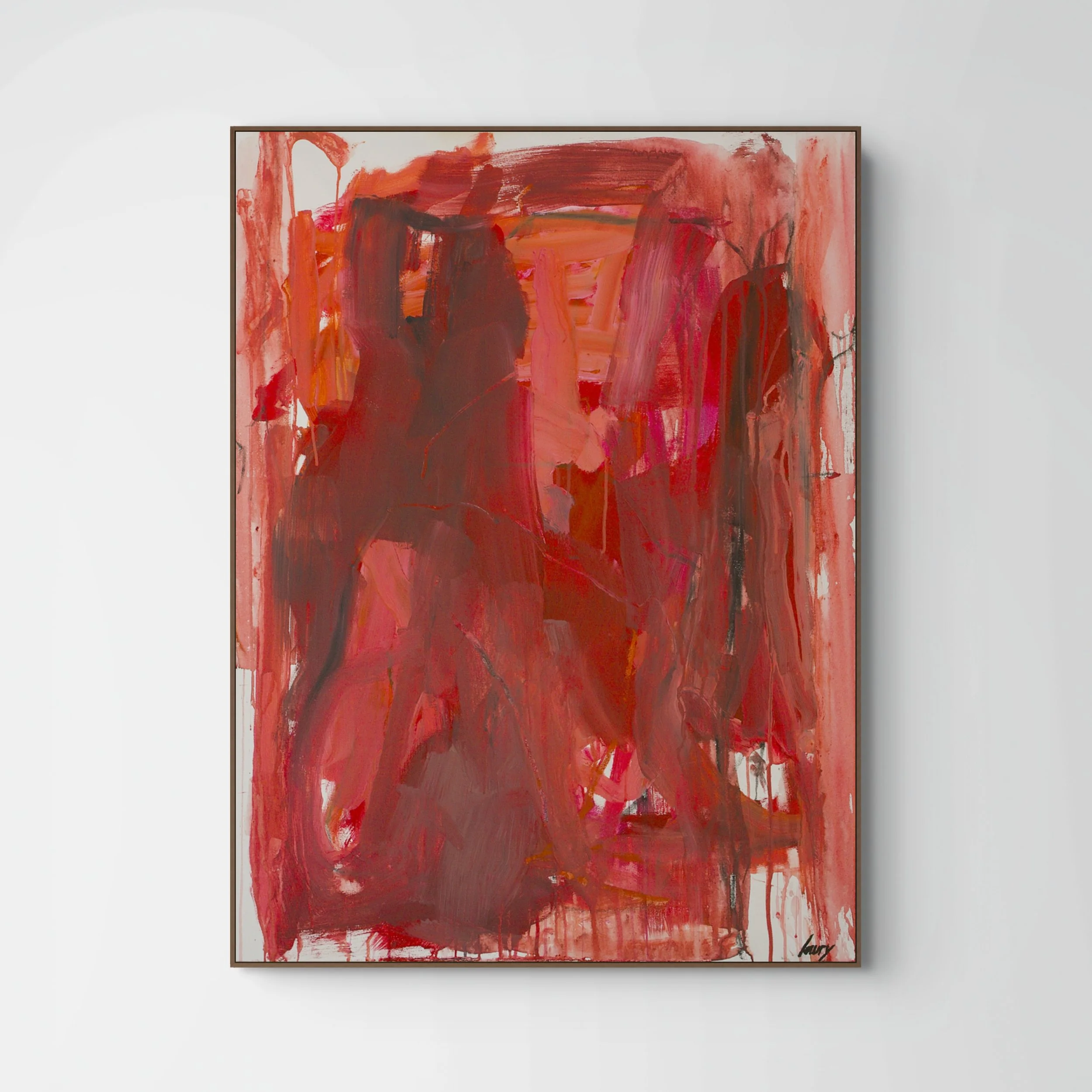 Good enough mother, 2024, acrylic and charcoal on canvas 30 x 40 in