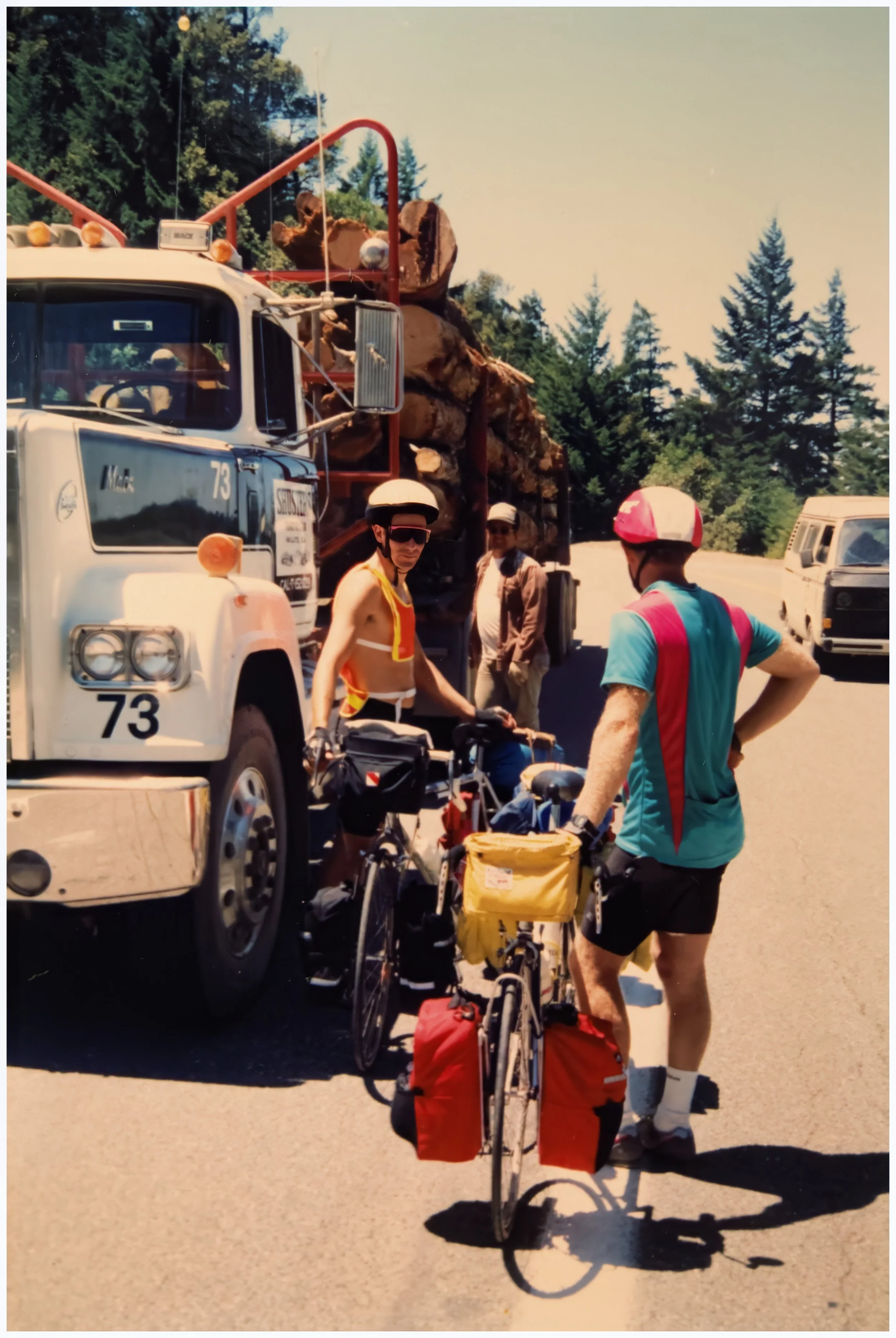Steve and Don and a logging truck.