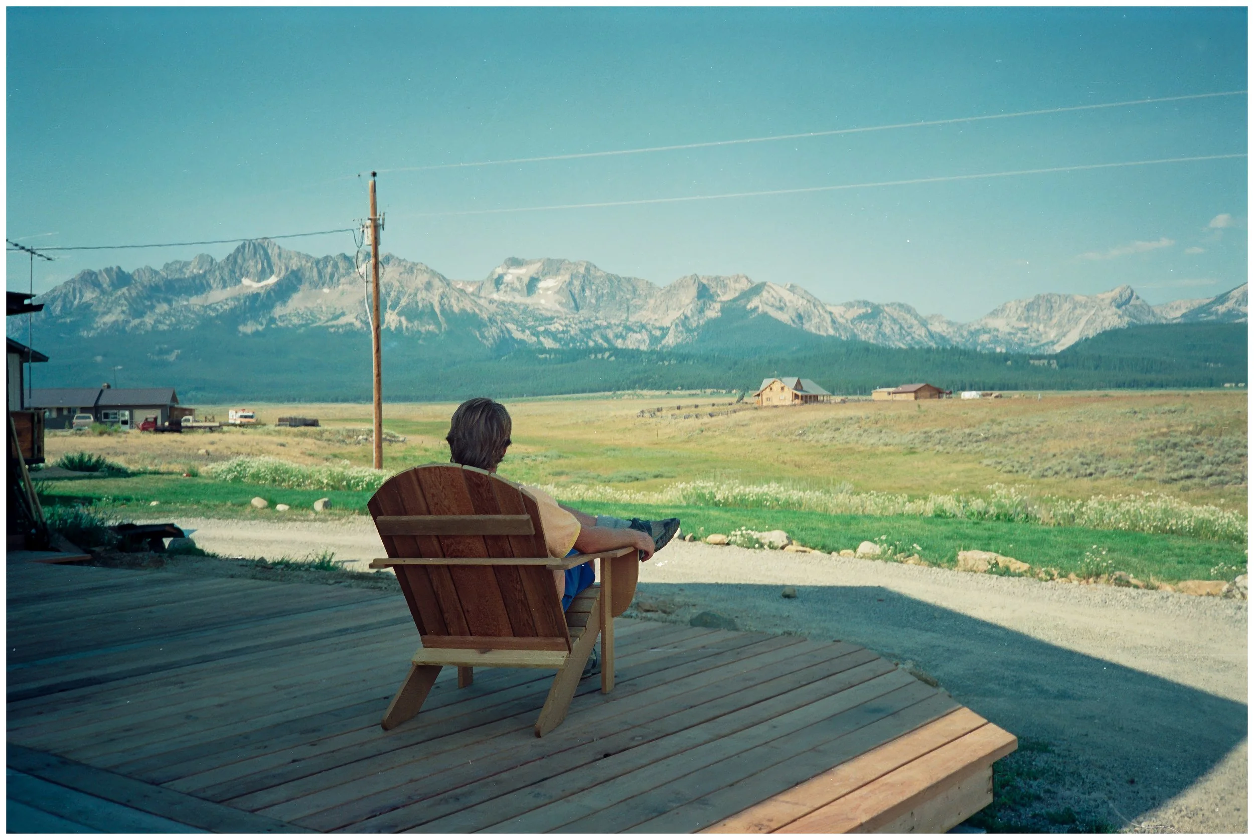 Enjoying the view on the new deck of the Sawtooh Hotel, which is now enclosed (click image for geotag).