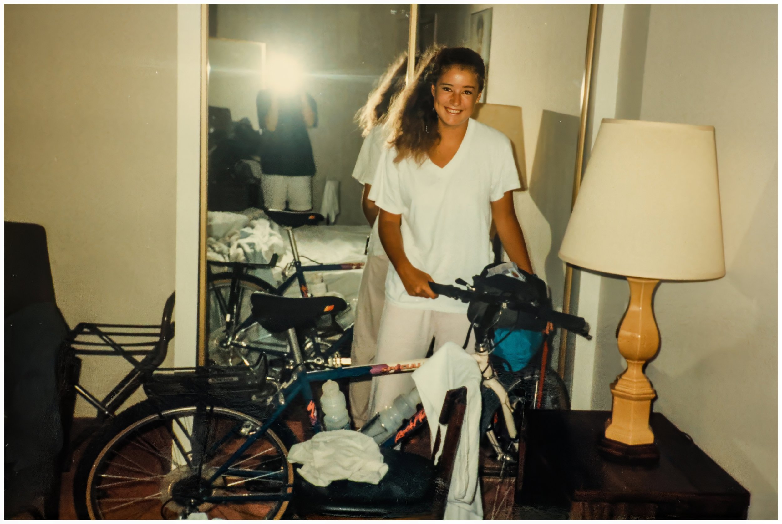 Saturday, July 7, 1990: Packing and repacking the night before the start.