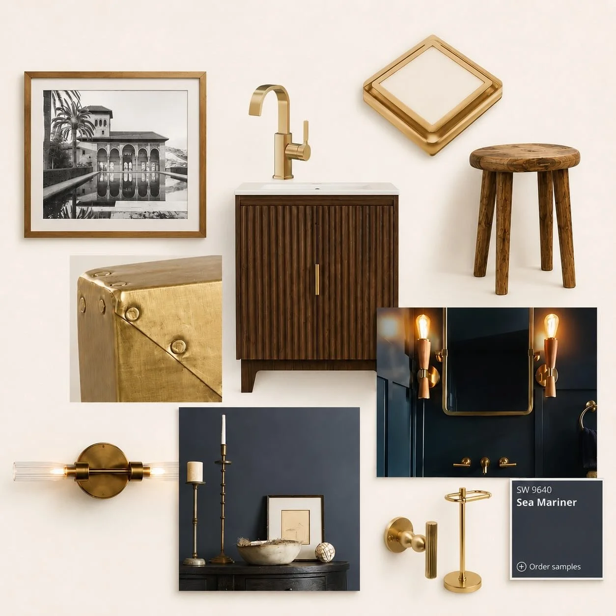 Moody jewel tones, rich walnut textures, and warm brass details creating a bathroom that feels timeless, layered, and full of character ✨
A balance of depth and warmth with thoughtfully curated finishes that make the space feel elevated yet inviting.