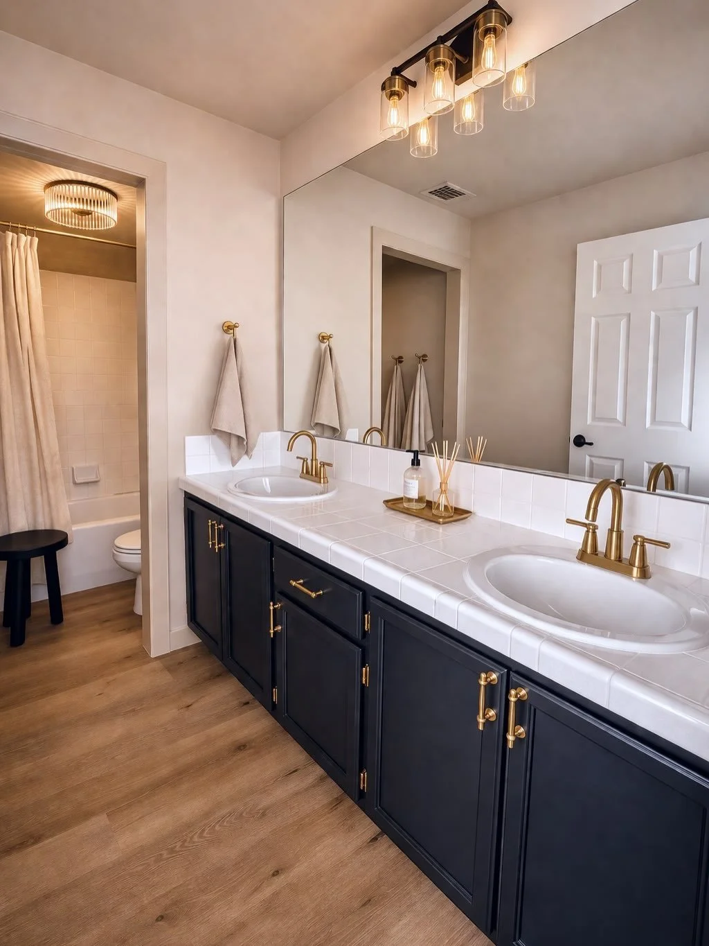 After ⟶ Before

Same footprint, completely different feeling.

Focused on warmth, better lighting, and layering finishes that actually work together&mdash;from the paint to the fixtures to the smallest details.
The goal is always the same: create a s
