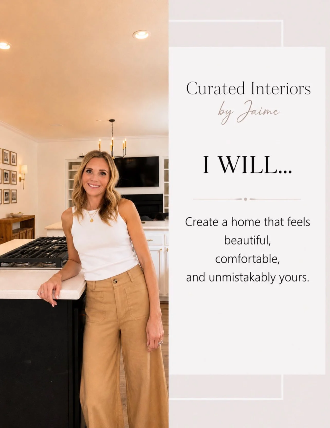 Every home has a story.
My job isn&rsquo;t just to make it beautiful, it&rsquo;s to create a space that feels like you. A home that&rsquo;s warm, functional, timeless, and truly reflects the way you live.
Whether we&rsquo;re refreshing one room or re
