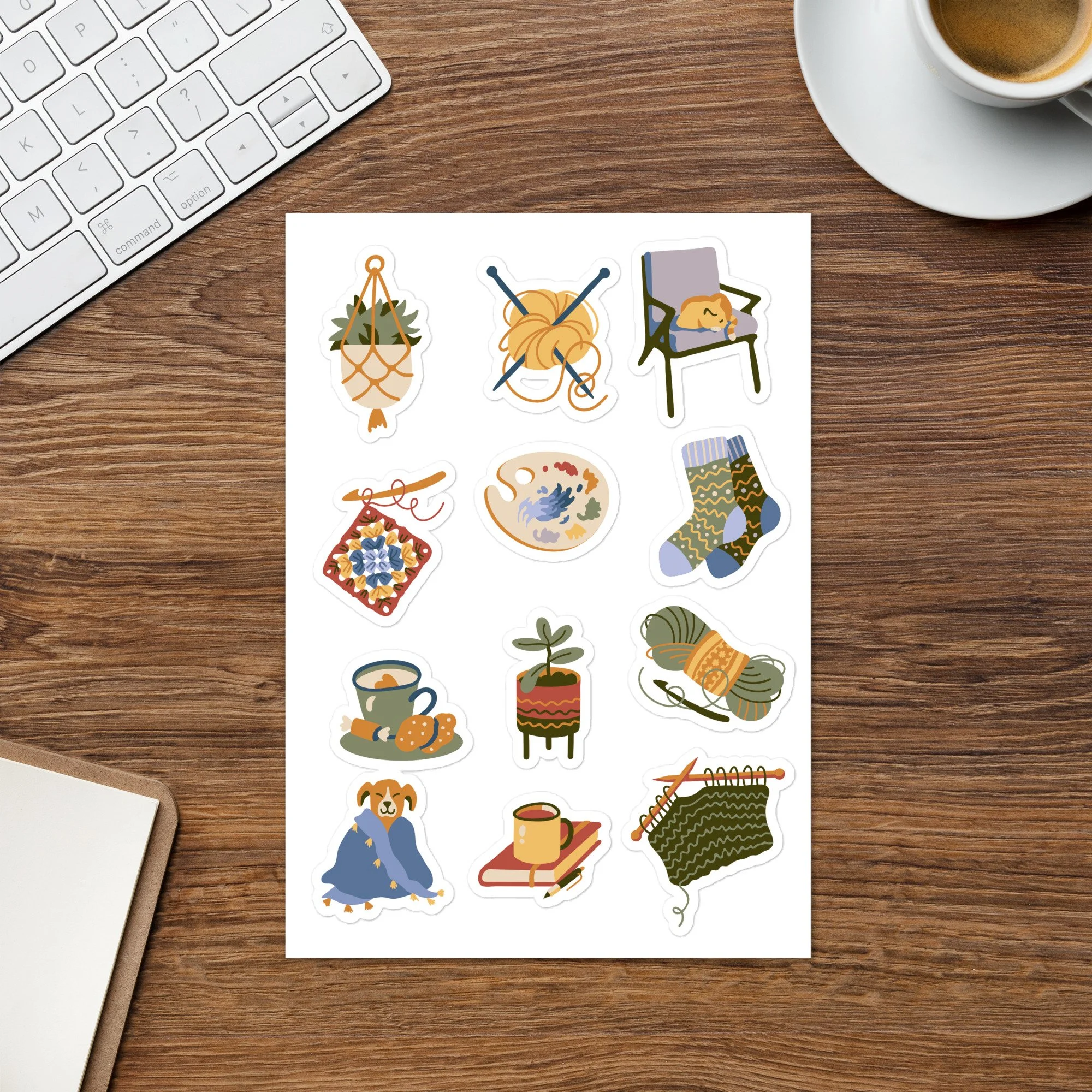 Cozy Craft Days Sticker Sheet