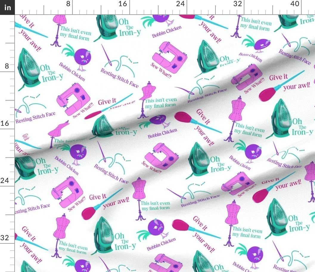 Funny Sewing Fabric (with Puns!)