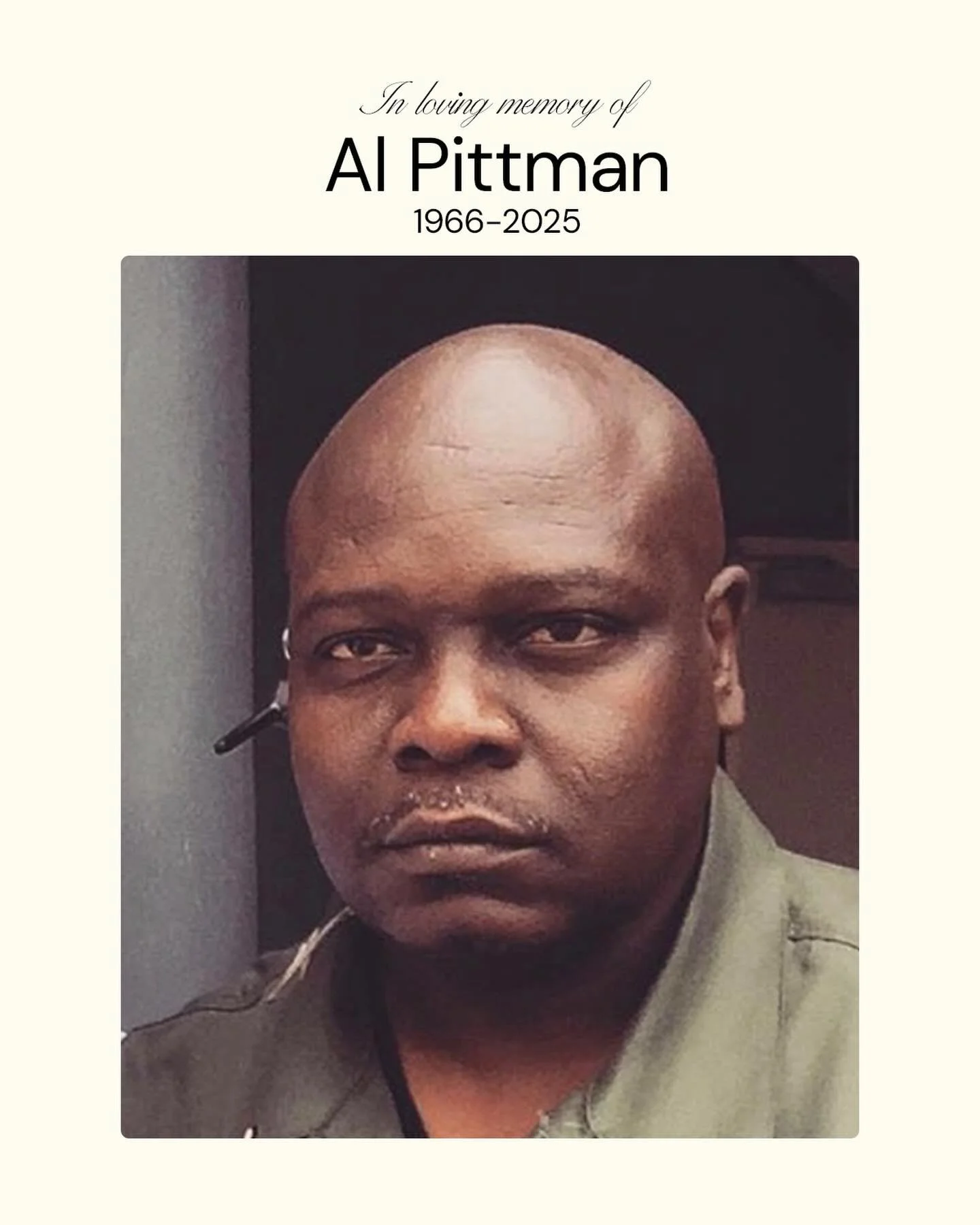 Yesterday, Al Pittman, the head of our security and beloved part of our Oasis family, passed away and went to be with Jesus. If you&rsquo;ve ever walked through our doors, you&rsquo;ve been blessed by his care and kindness, whether you know it or not