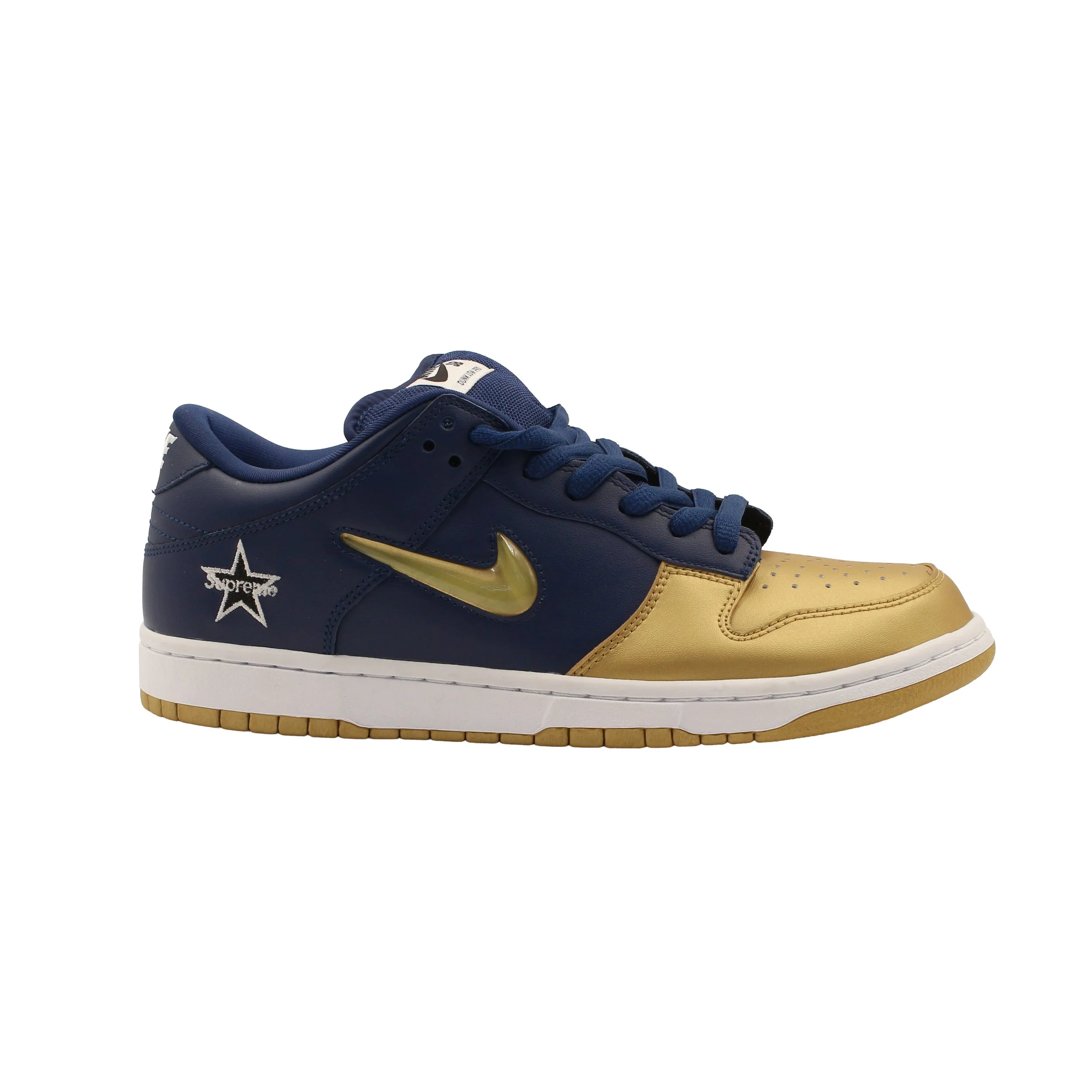 Nike SB Dunk Low Supreme Jewel Swoosh Gold