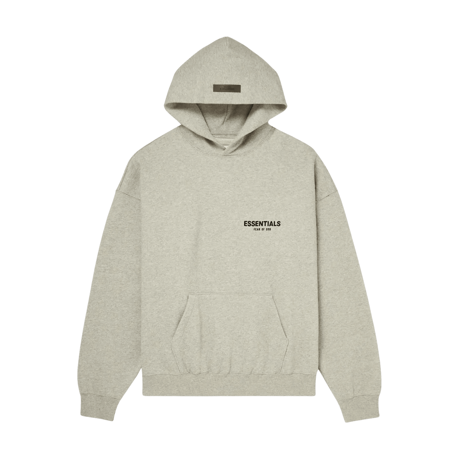 FEAR OF GOD ESSENTIALS DARK HEATHER OATMEAL HOODIE