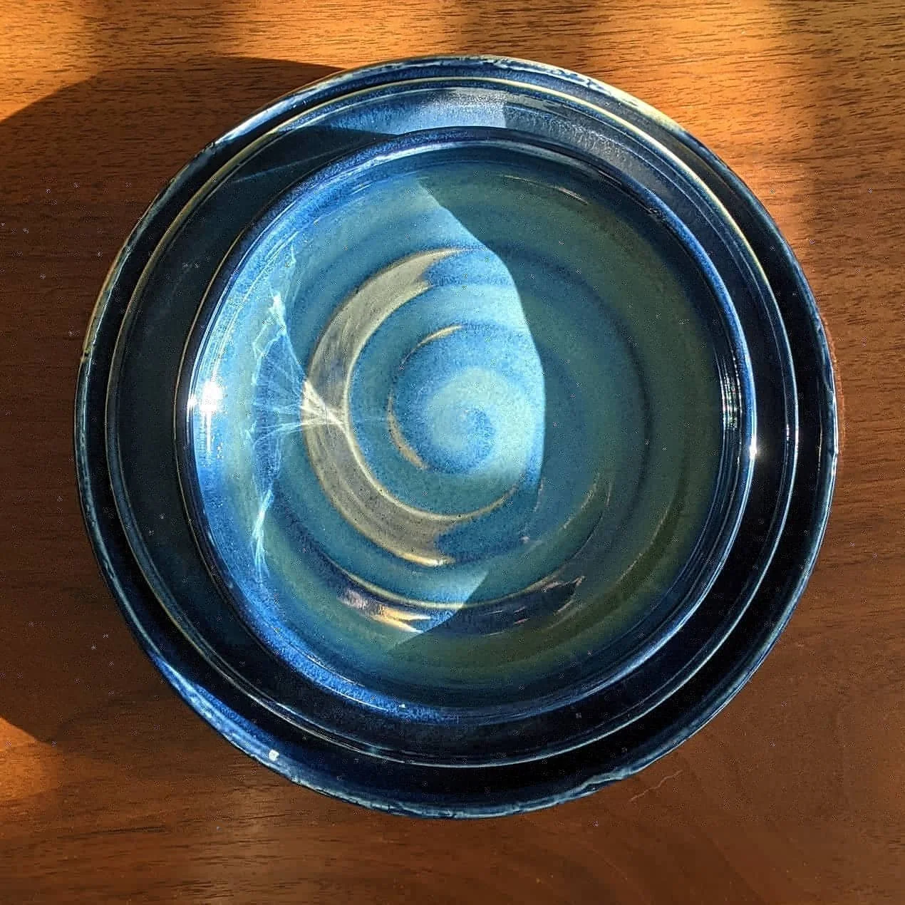 Unintentionally created some nesting plates. Bit of a happy accident. Made me think about we get so focused on one task that we don't see how our work builds upon itself. It's only when we step back that we notice how far we've come. 
"So, what