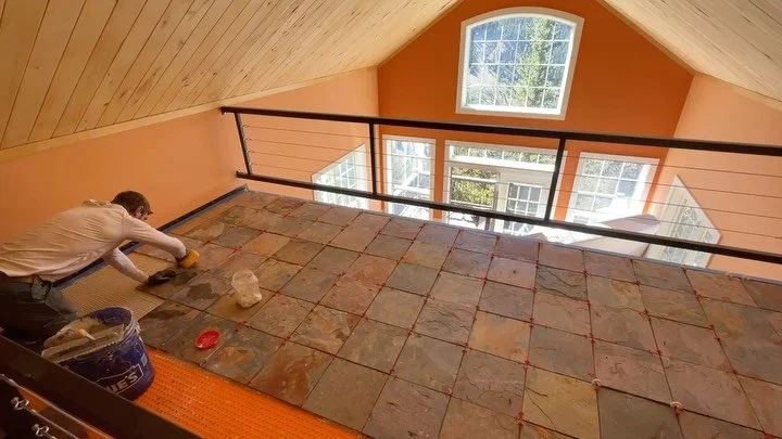 Slate is being set the loft! We&rsquo;re excited to be ticking off one of the last multi-day projects getting ready for visitors. Book by visiting our website and sending us an email!